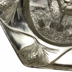 Metal Roe Deer Wall Decoration Plate Vintage, German, 1900s