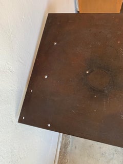 Metal Rolling Cart with Wooden Shelf