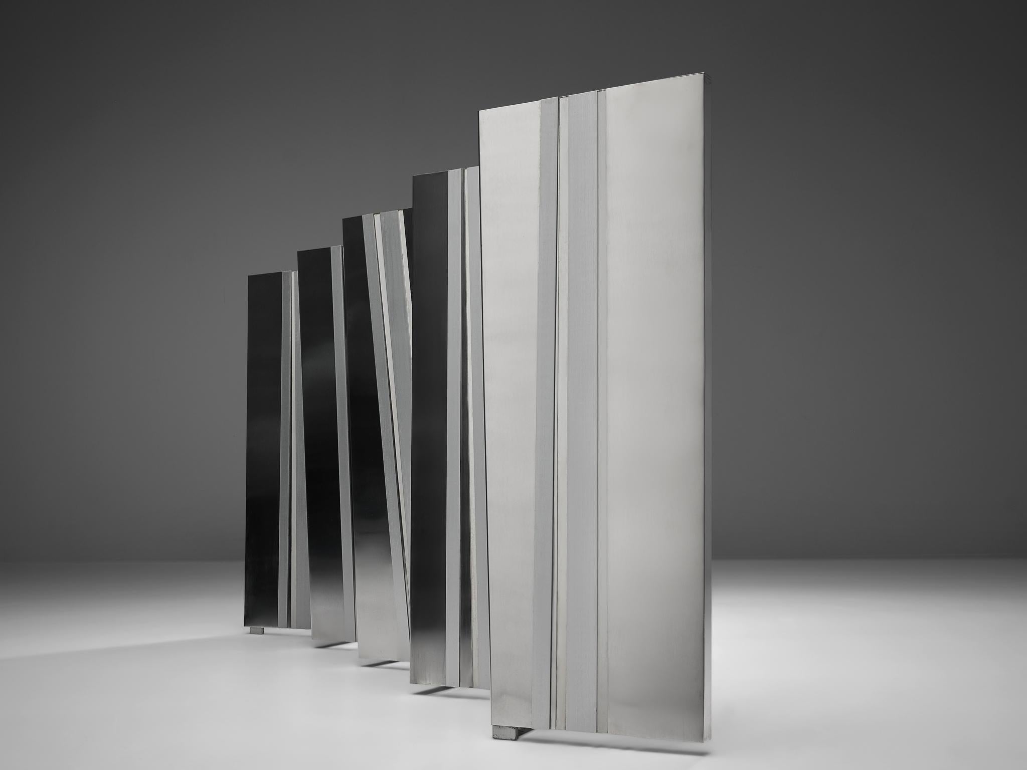 Mid-Century Modern Metal Room Divider by Salvatore Messina For Sale