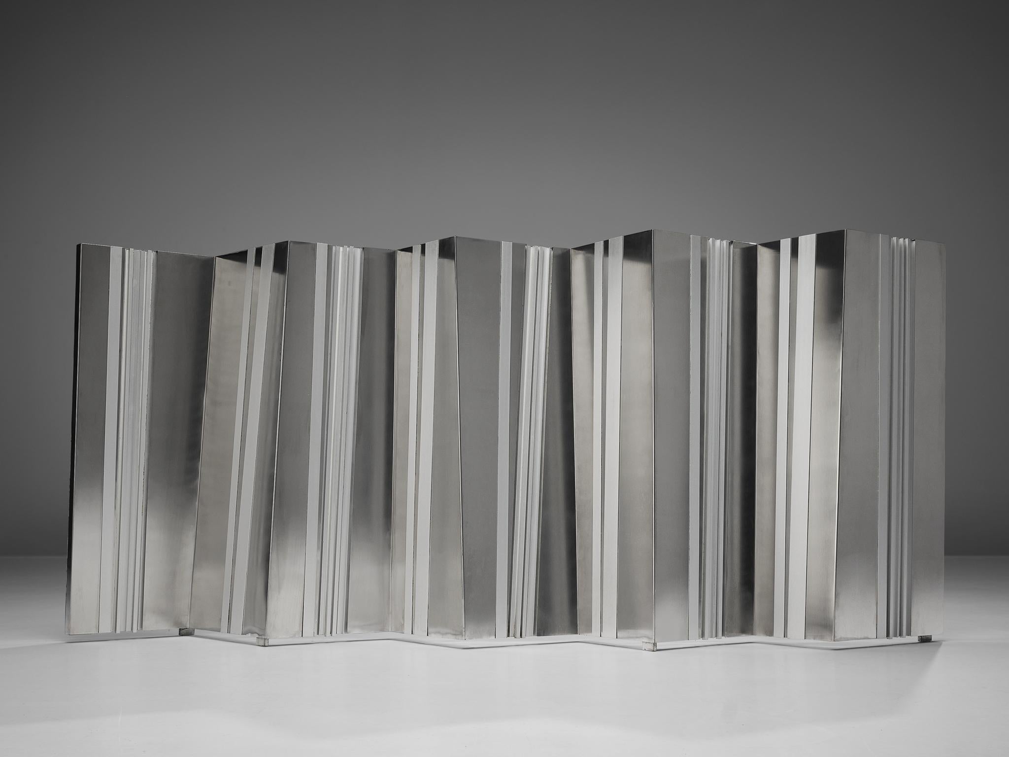 Italian Metal Room Divider by Salvatore Messina For Sale