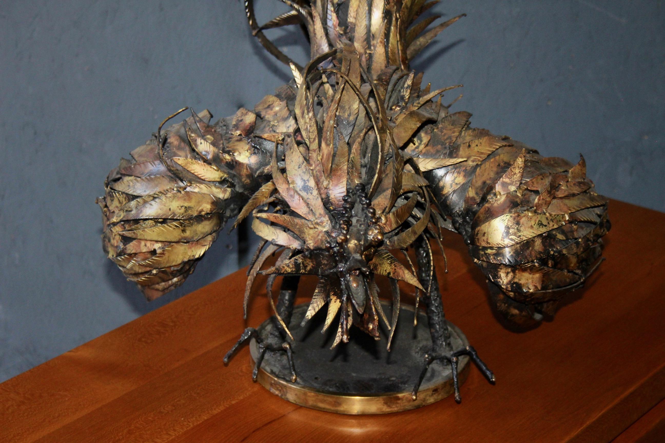 Metallic rooster sculpture  For Sale 2