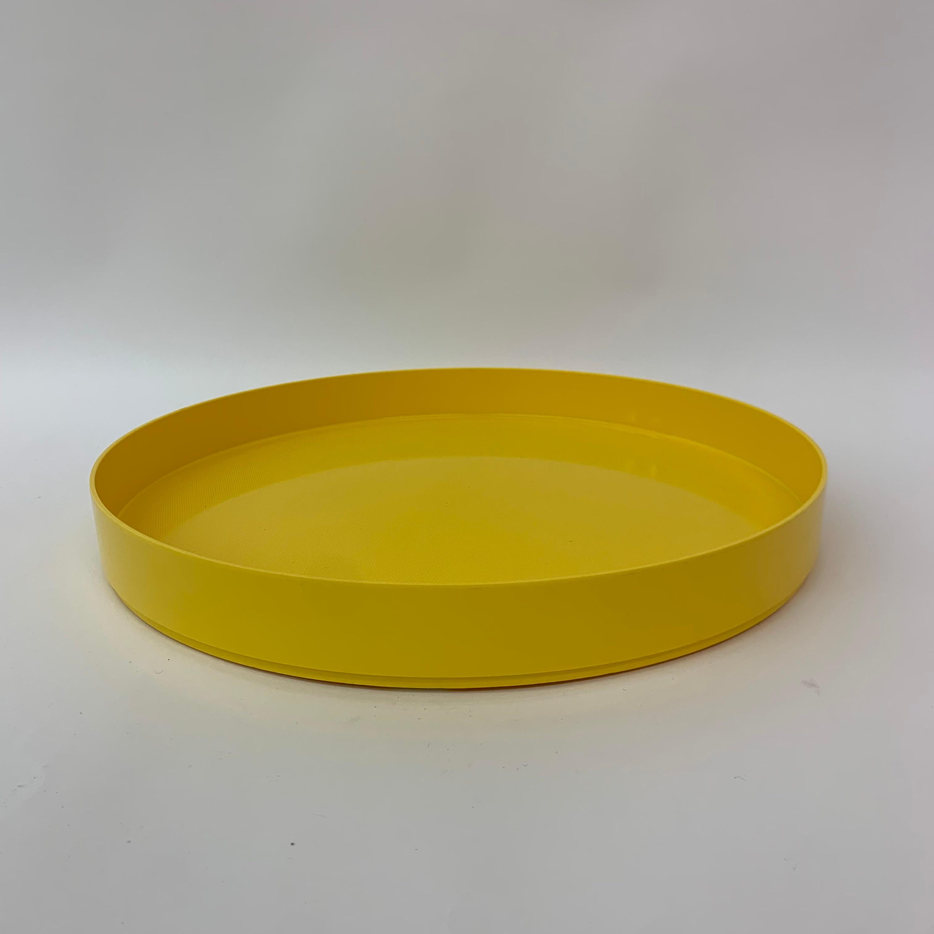Metal Rosti Melamine Yellow Serving Tray Danish Design, 1970s For Sale 3