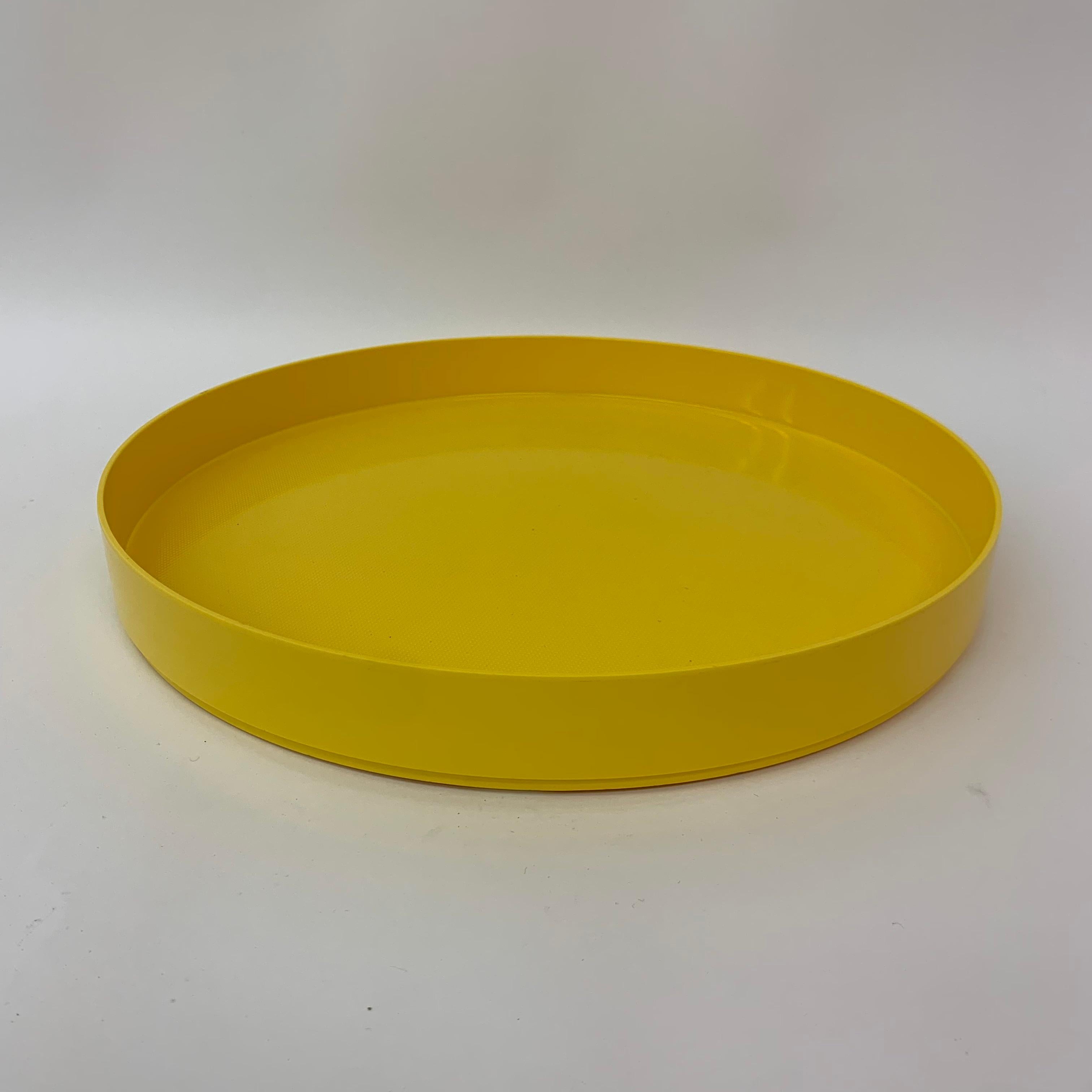 Metal Rosti Melamine yellow serving tray Danish design, 1970s.