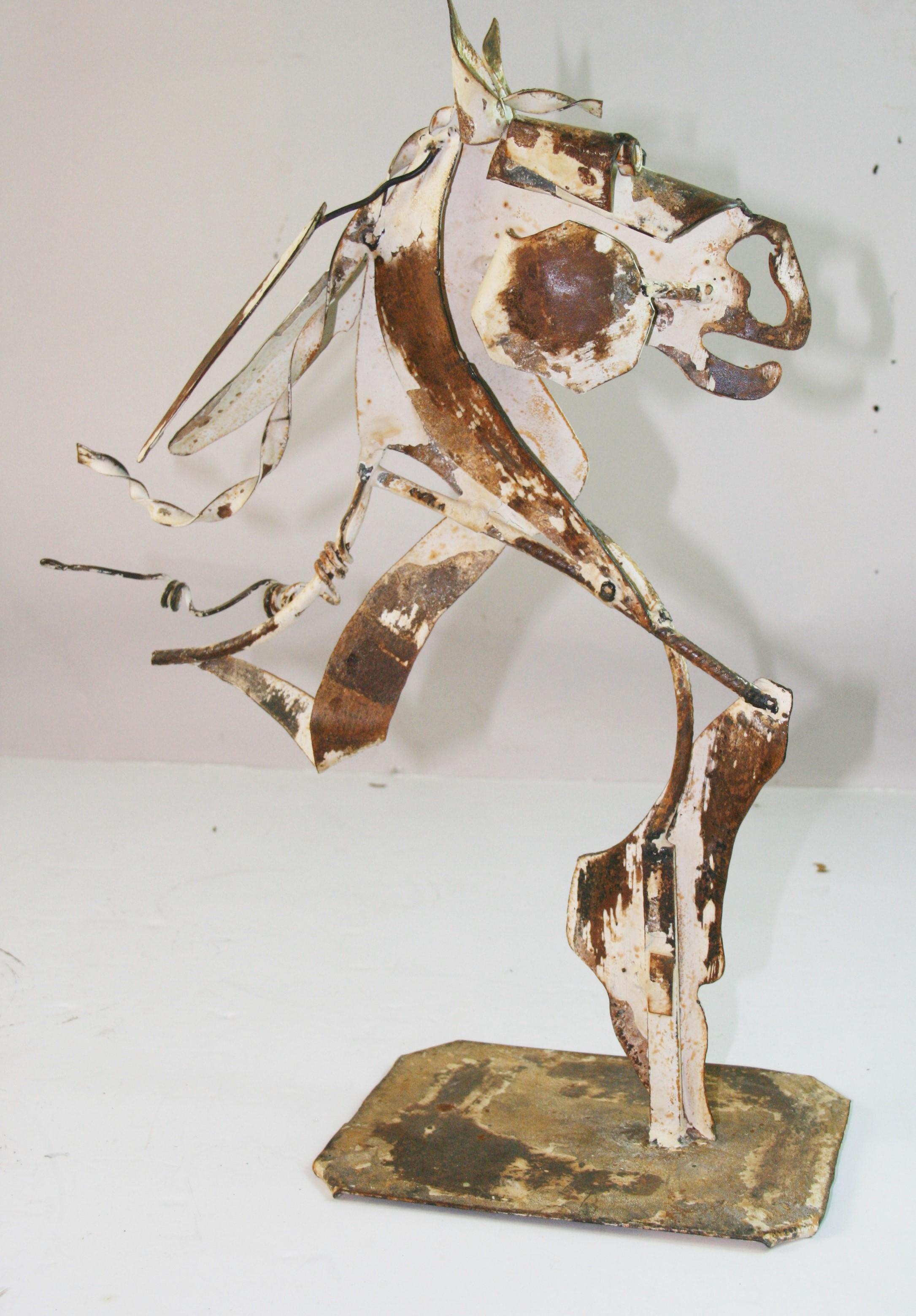 Metal Rustic Horse Sculpture For Sale 5