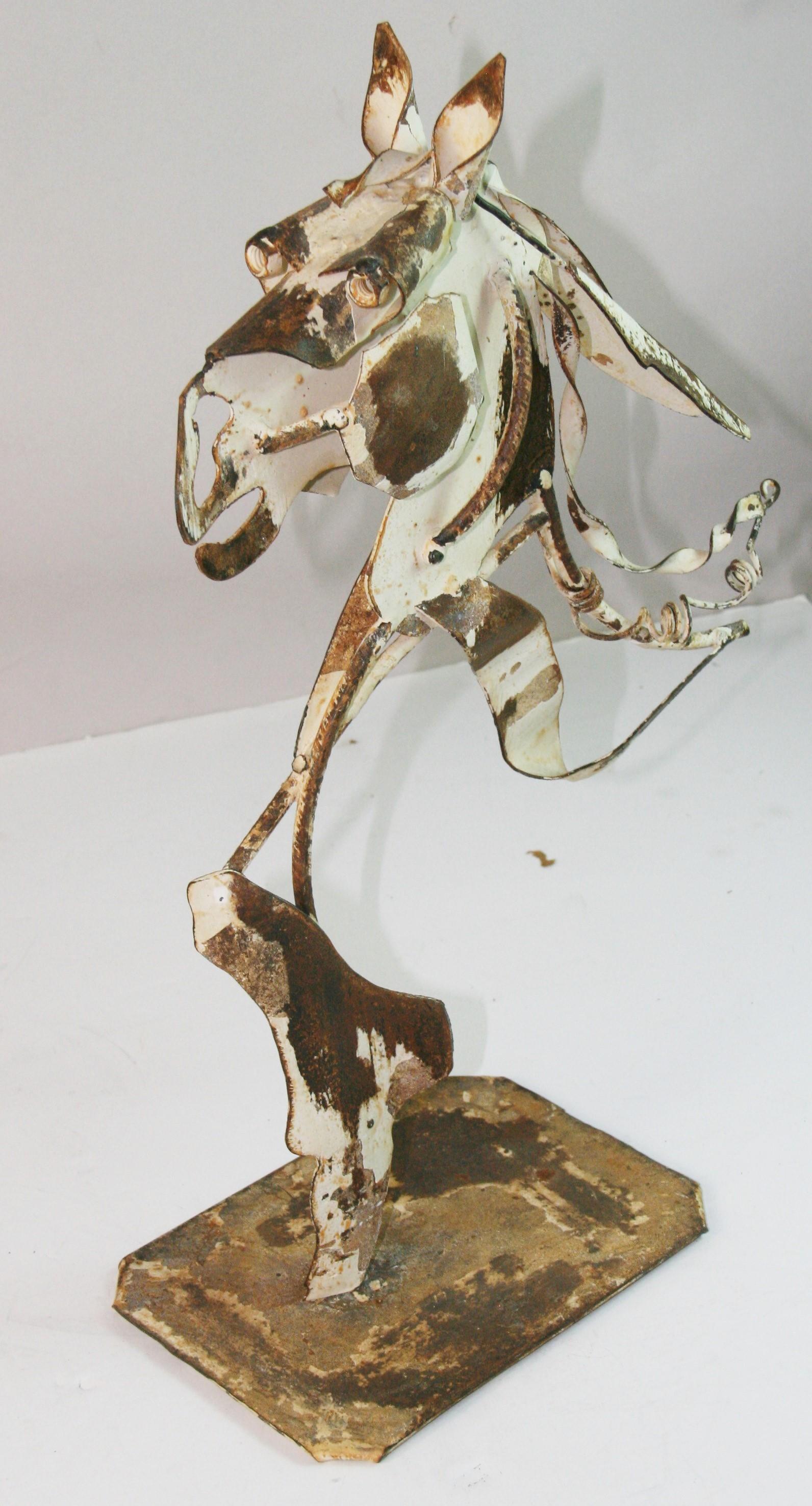 1813 Hand crafted metal horse sculpture