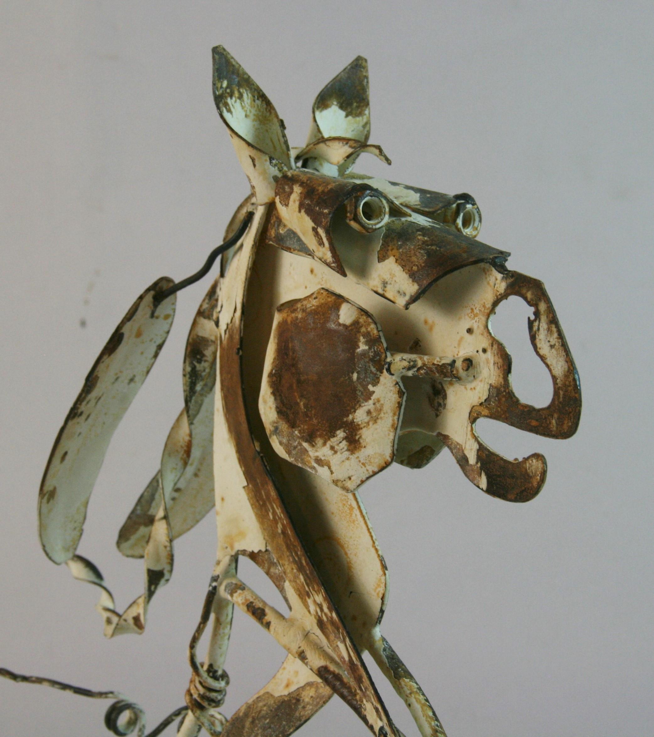 Metal Rustic Horse Sculpture For Sale 1