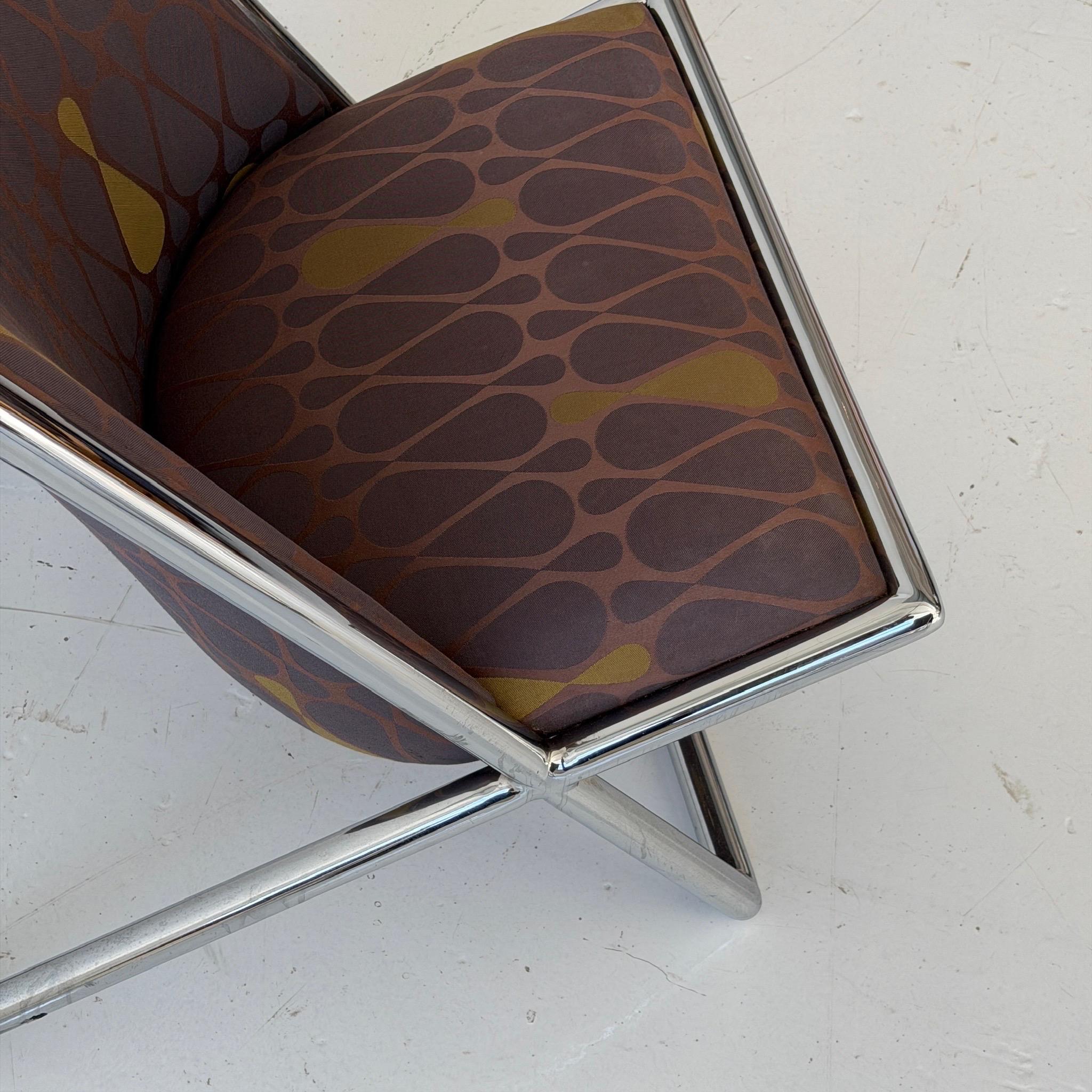 Sedie a forbice in metallo di Ward Bennetts per Brickel Associates in vendita 2