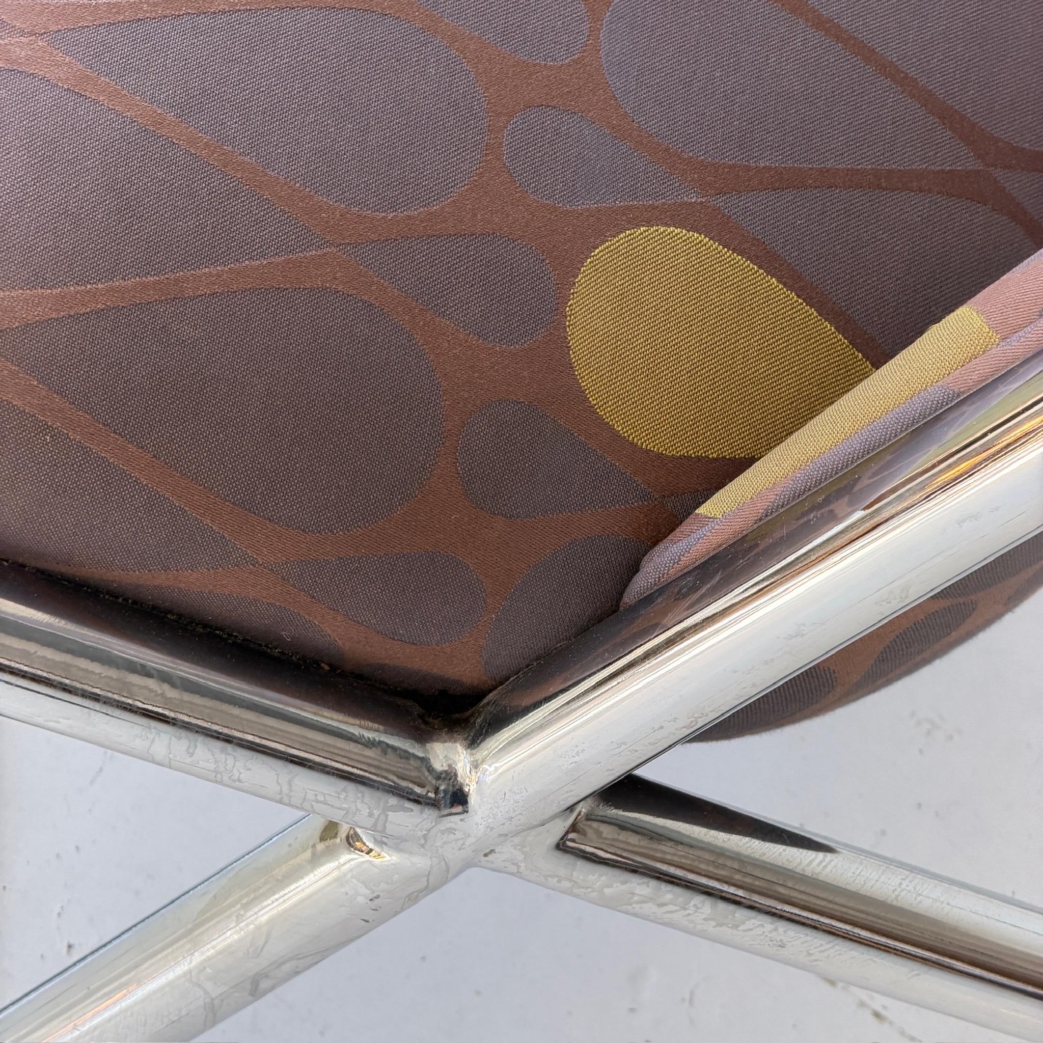 Metà XX secolo Sedie a forbice in metallo di Ward Bennetts per Brickel Associates in vendita