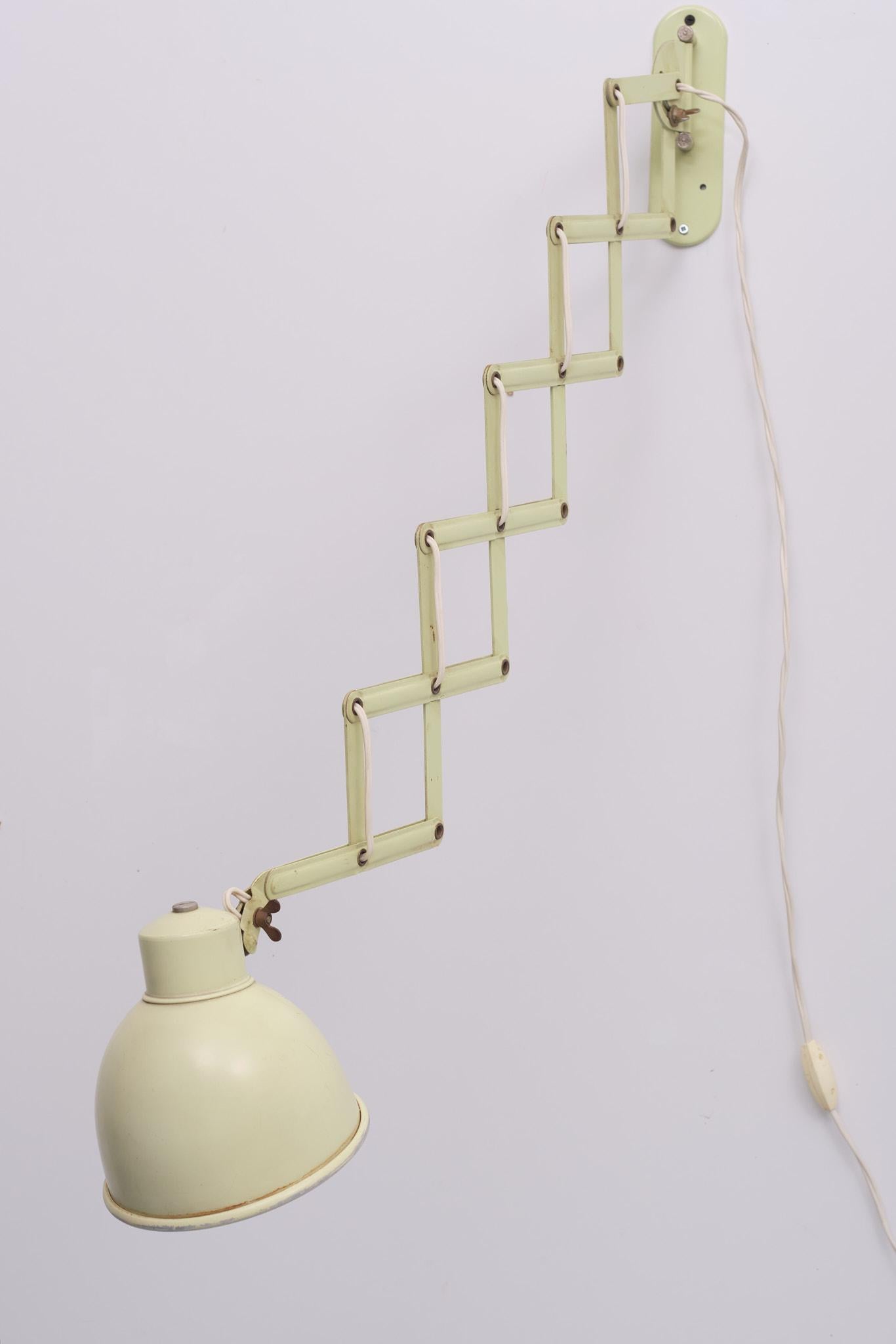 Metal Scissor Wall Lamp 1950s, Dutch For Sale 1
