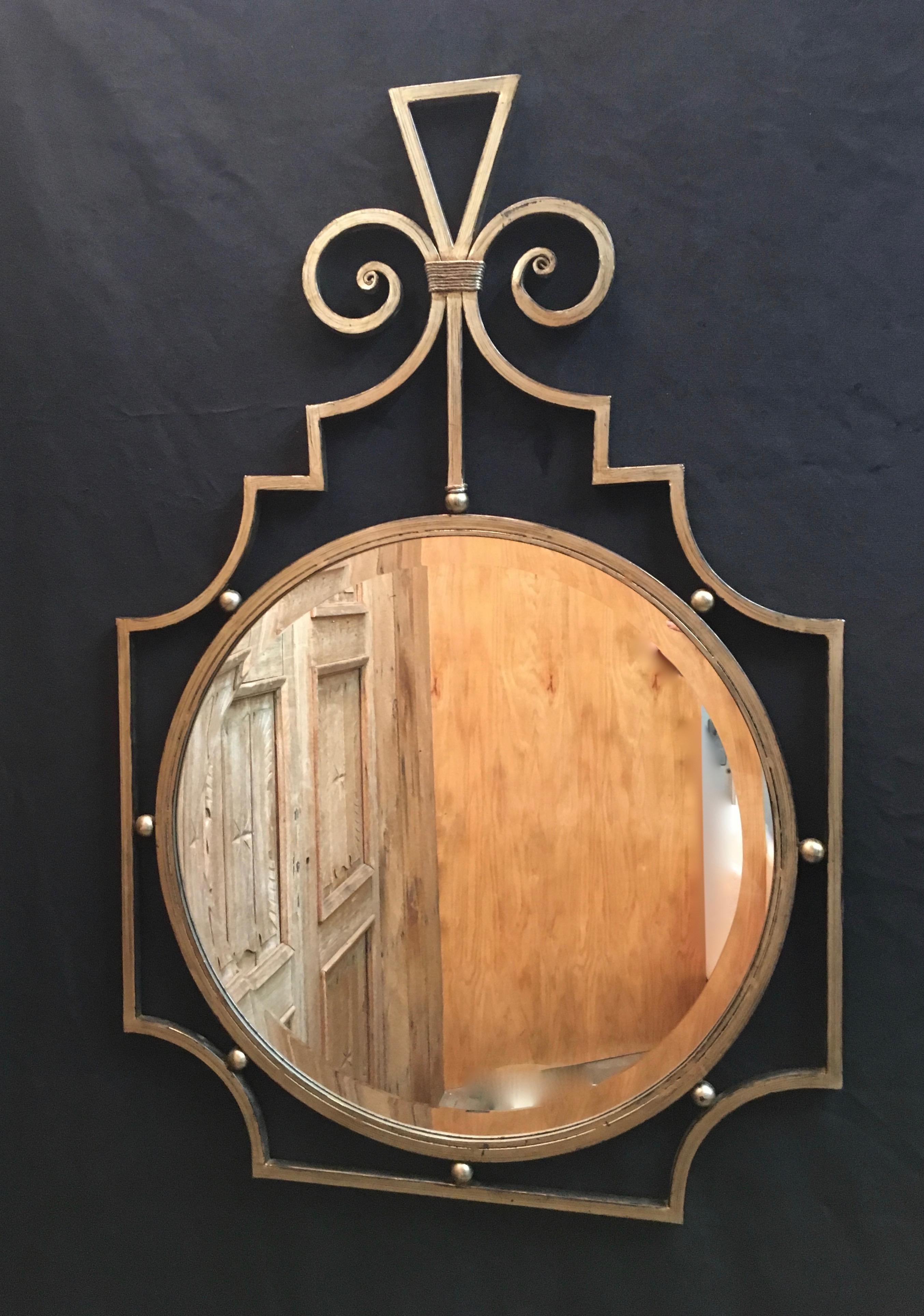 Metal Scroll Faux Gilt Mirror 4