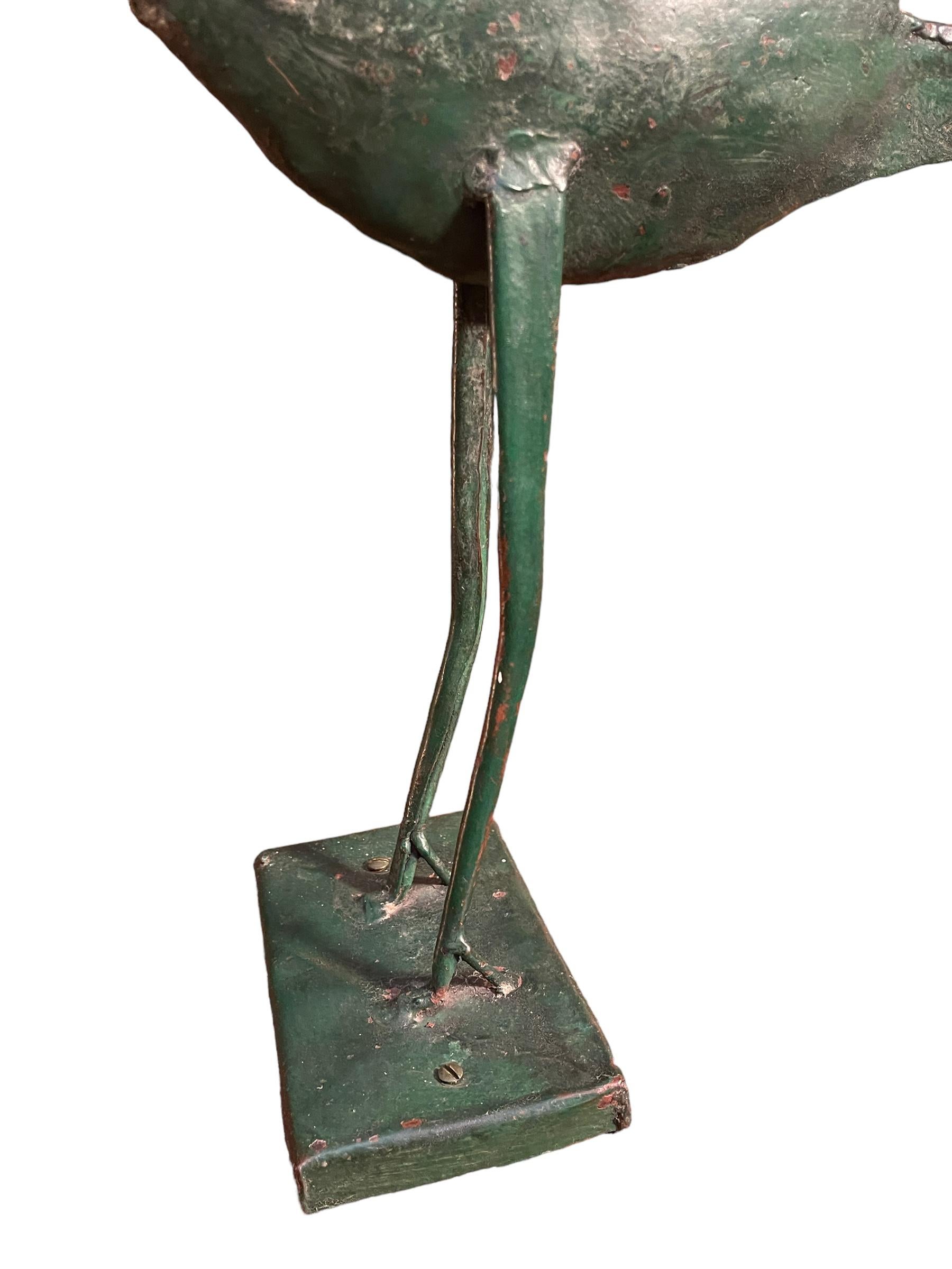 Metal sculpture, heron, 20th century For Sale 1