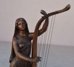 Metal Sculpture Inspiration by Théophile Somme Jeune Harpiste