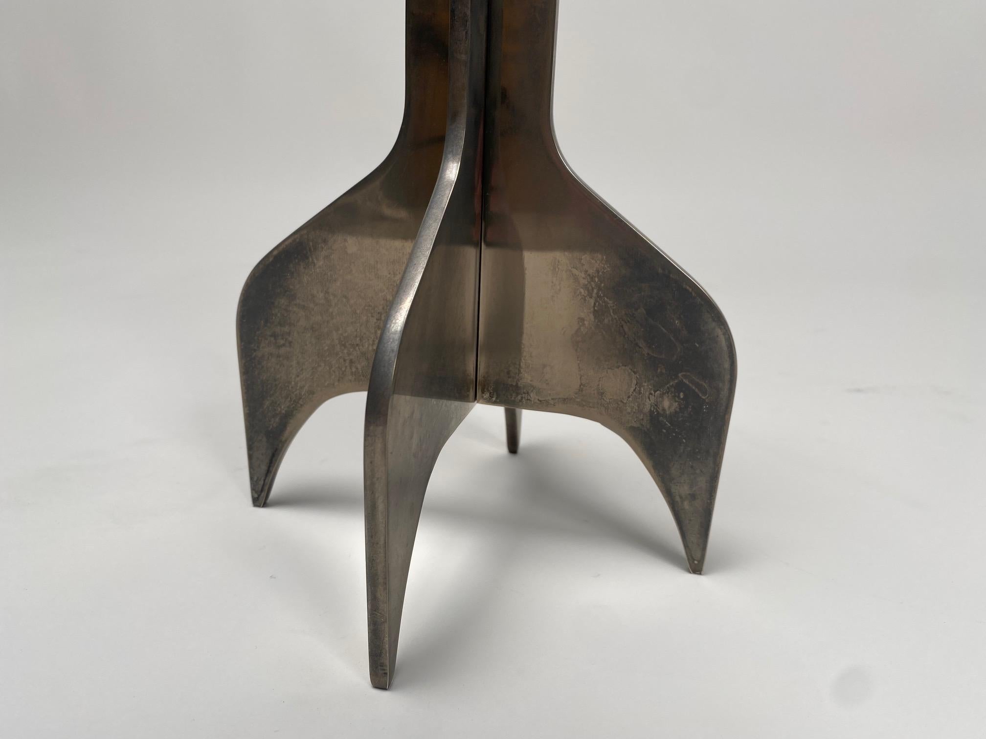 Italian Metal Sculptures by Marcel Breuer, candle holder for Gavina, 1960