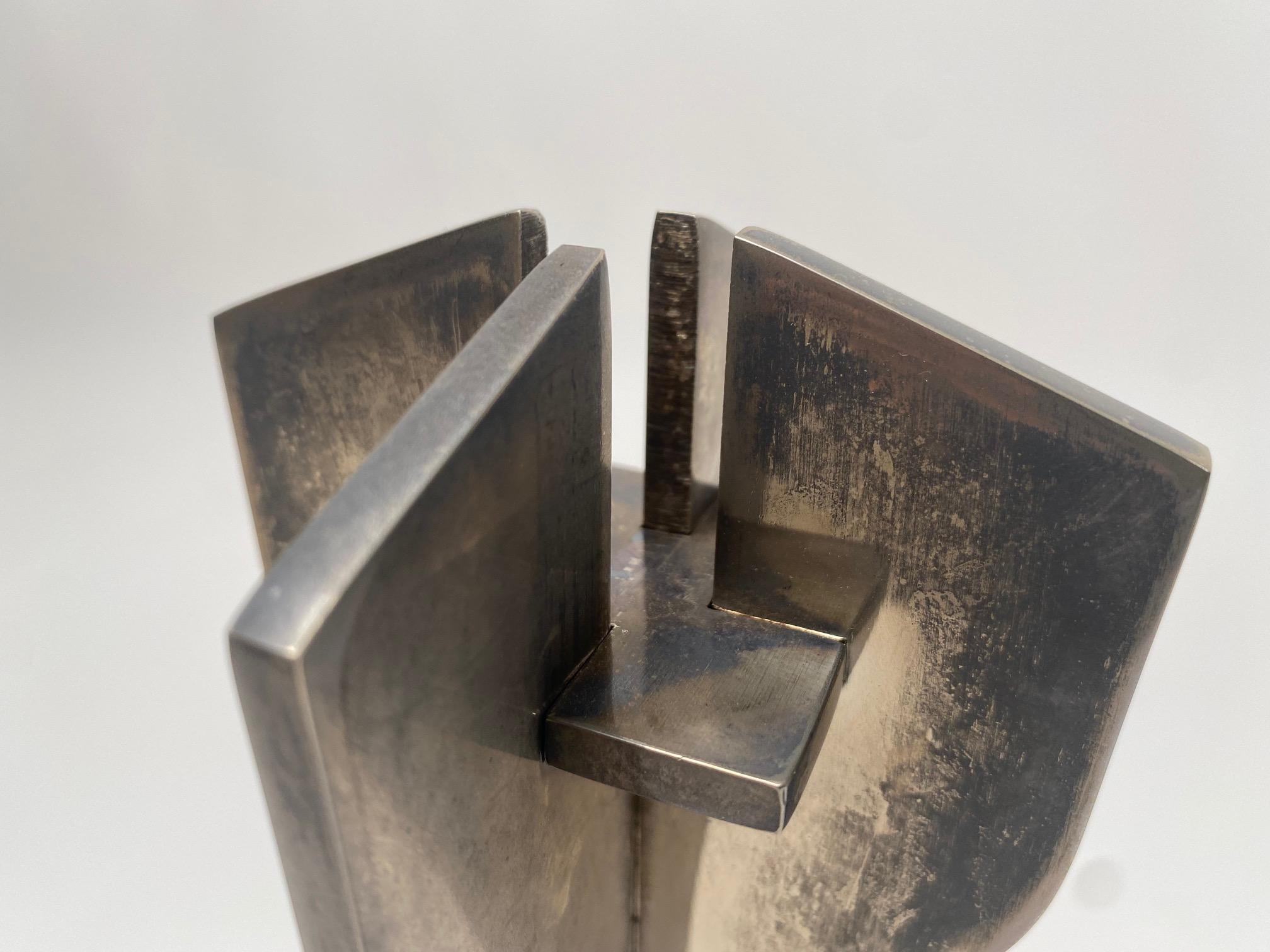 Metal Sculptures by Marcel Breuer, candle holder for Gavina, 1960 In Good Condition In Argelato, BO