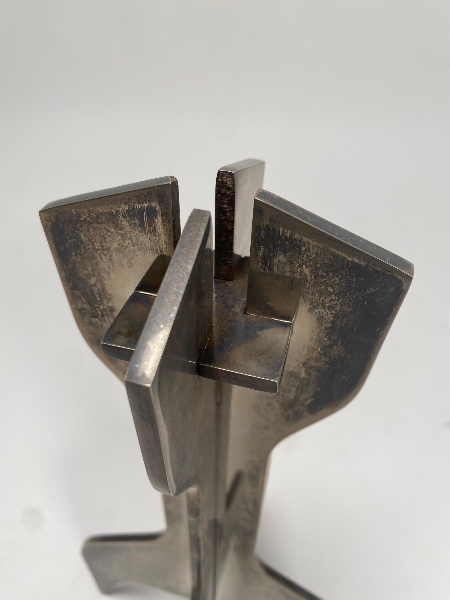 Mid-20th Century Metal Sculptures by Marcel Breuer, candle holder for Gavina, 1960