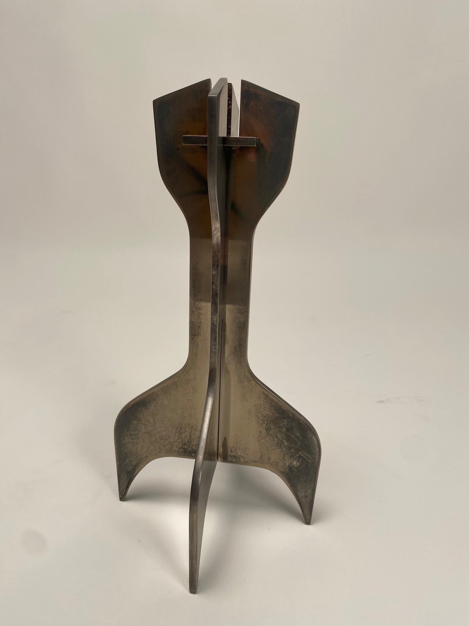 Metal Sculptures by Marcel Breuer, candle holder for Gavina, 1960 1