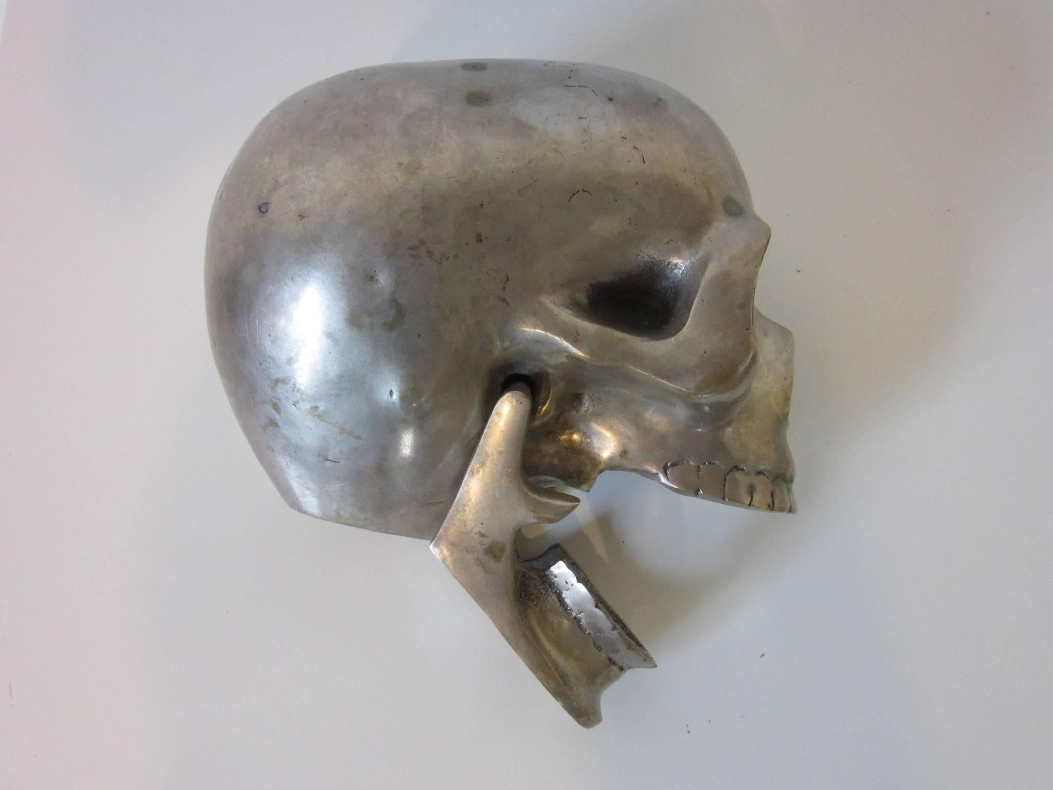 20th Century Metal Secret Society Ceremonial Skull