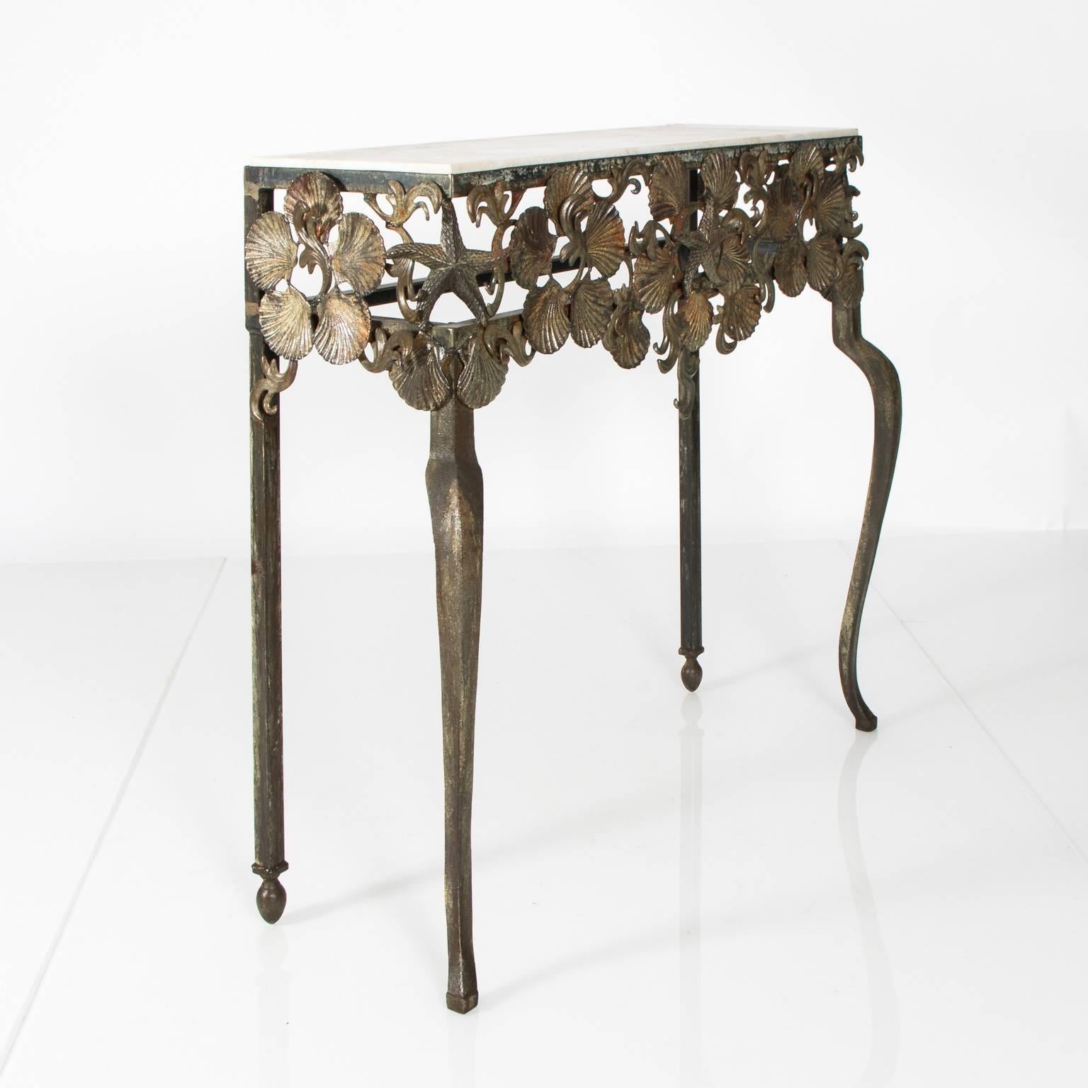 Metal Shell Console Table 7