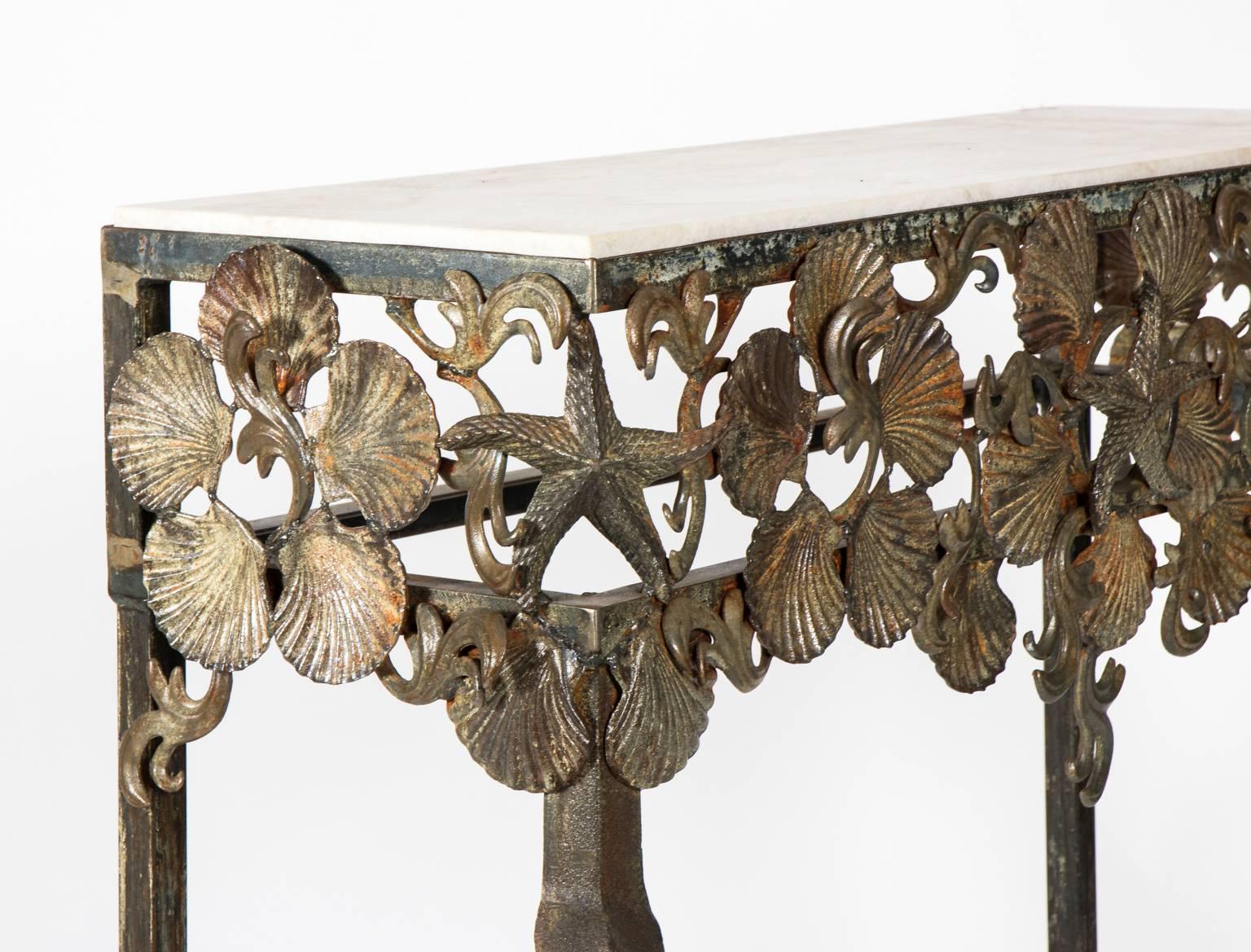 Metal Shell Console Table 8