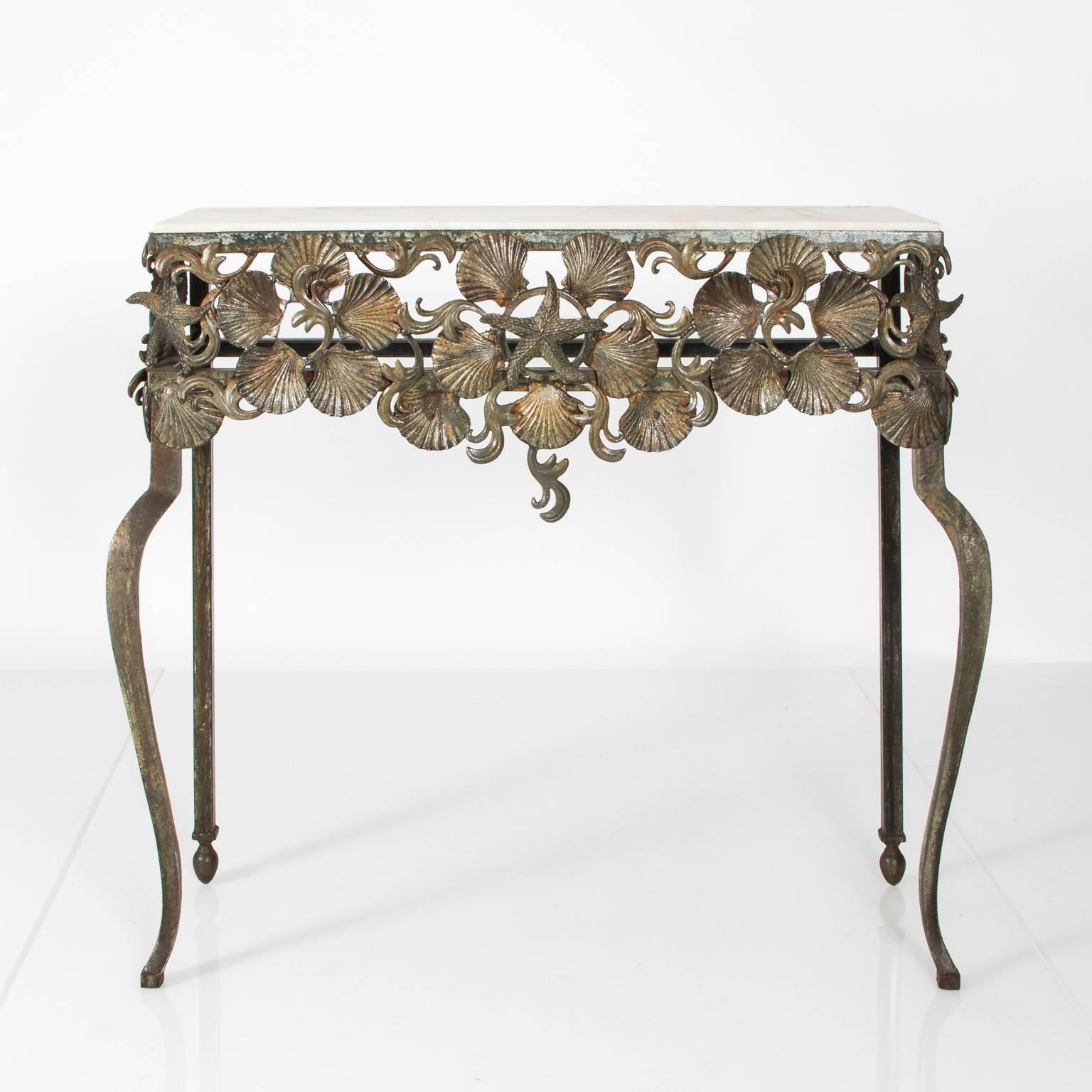 Metal Shell Console Table 9