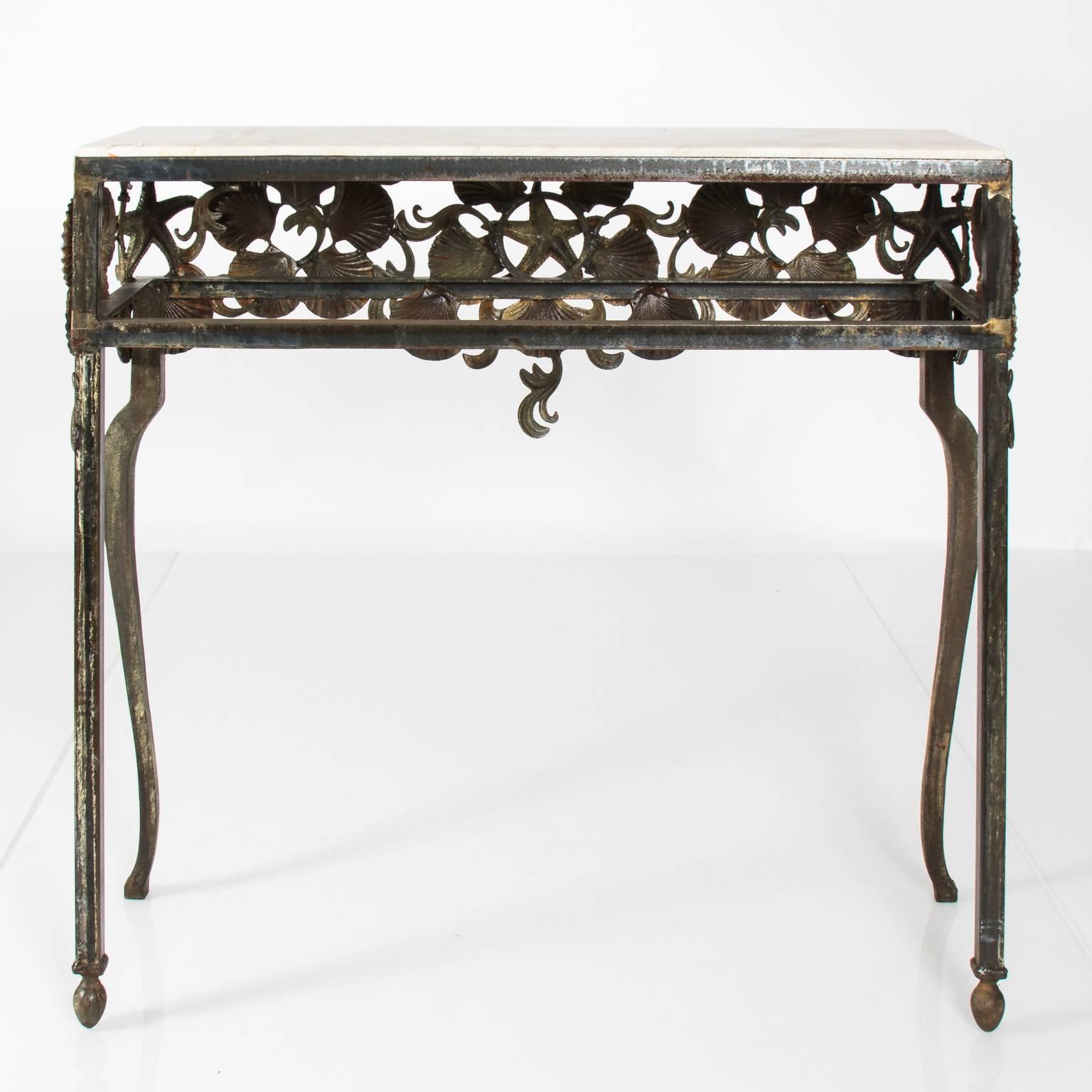 Metal Shell Console Table 2