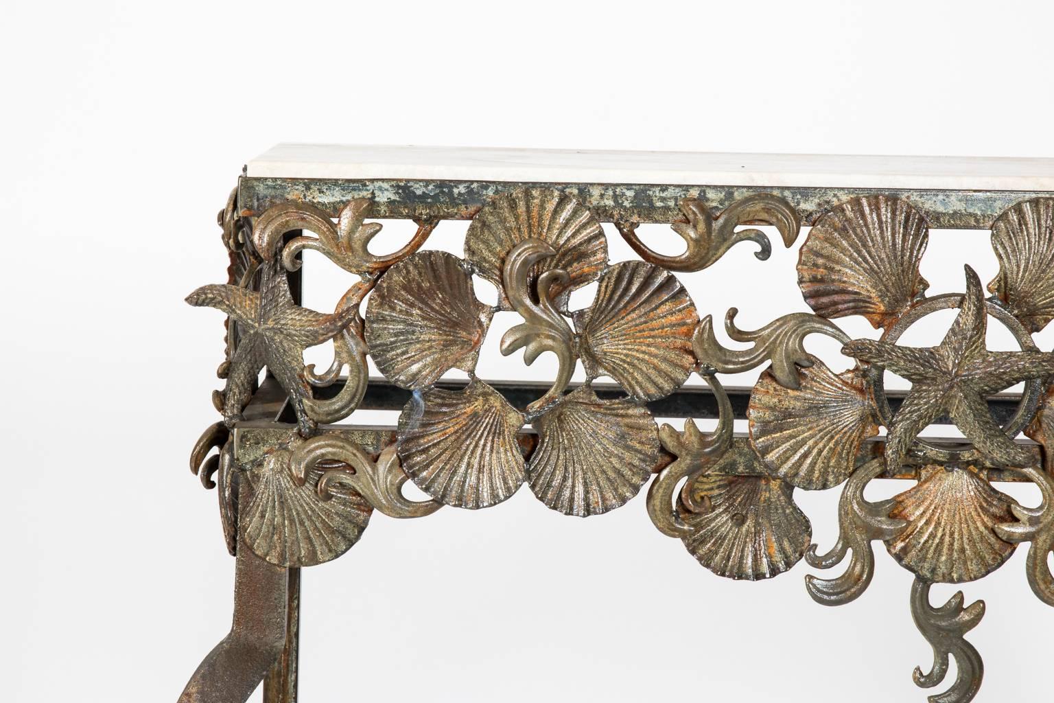 Metal Shell Console Table 4