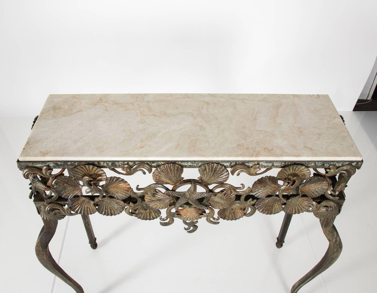 Metal Shell Console Table 5