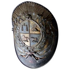 Antique Metal Shield/Crest, circa 1850