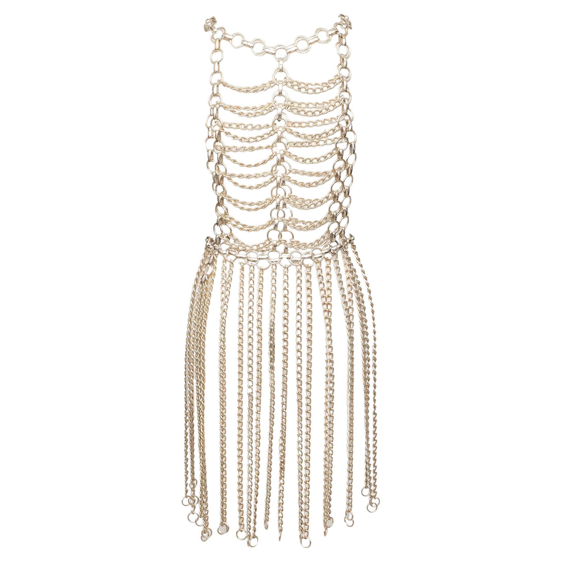 Kleid mit Metallschild - 60er Jahre im Angebot