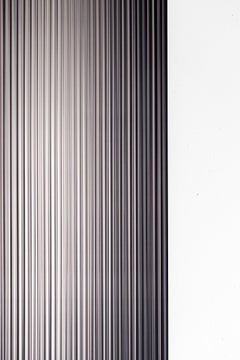 Decorative art glass reflective wall panel, Metal Shift, Iron, by Rive Roshan