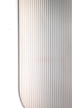 Decorative art glass reflective wall panel, Metal Shift, Palladium, Rive Roshan