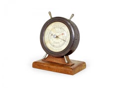 Metal Ship-Wheel Barometer