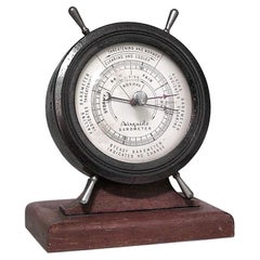 Metal Ship-Wheel Barometer