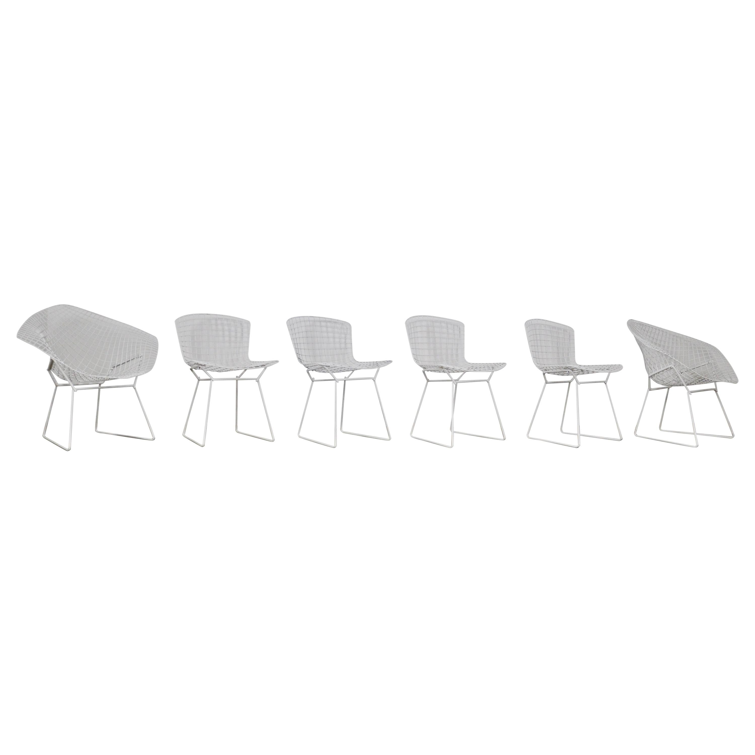 Metal Side Chairs by Harry Bertoia for Knoll, 1970s, Set of 6