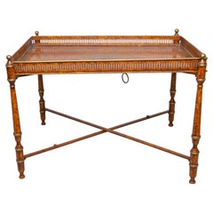 Metal Side Italian Table With Tray