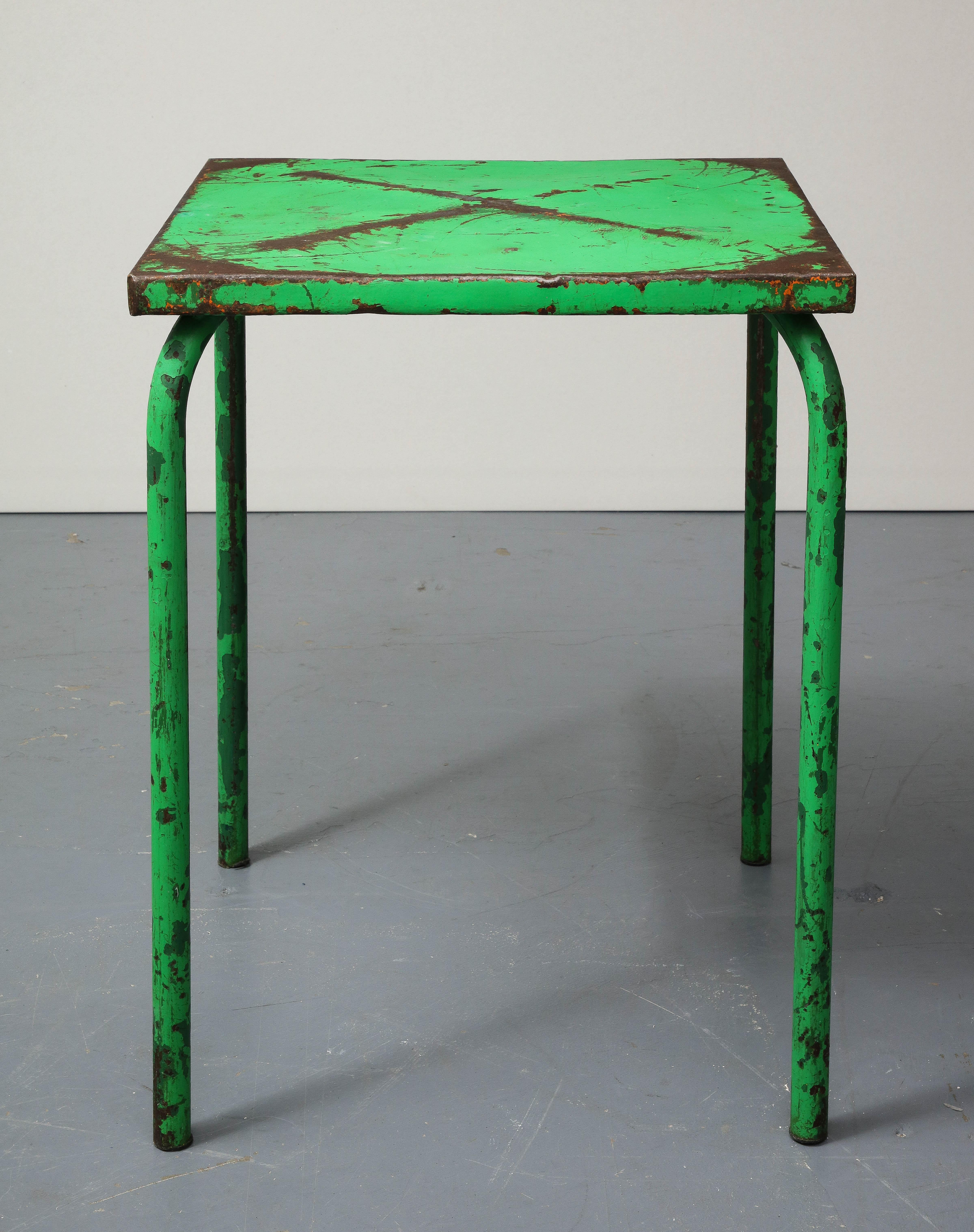 French Metal Side Table by Xavier Pauchard, France, c. 1950 For Sale