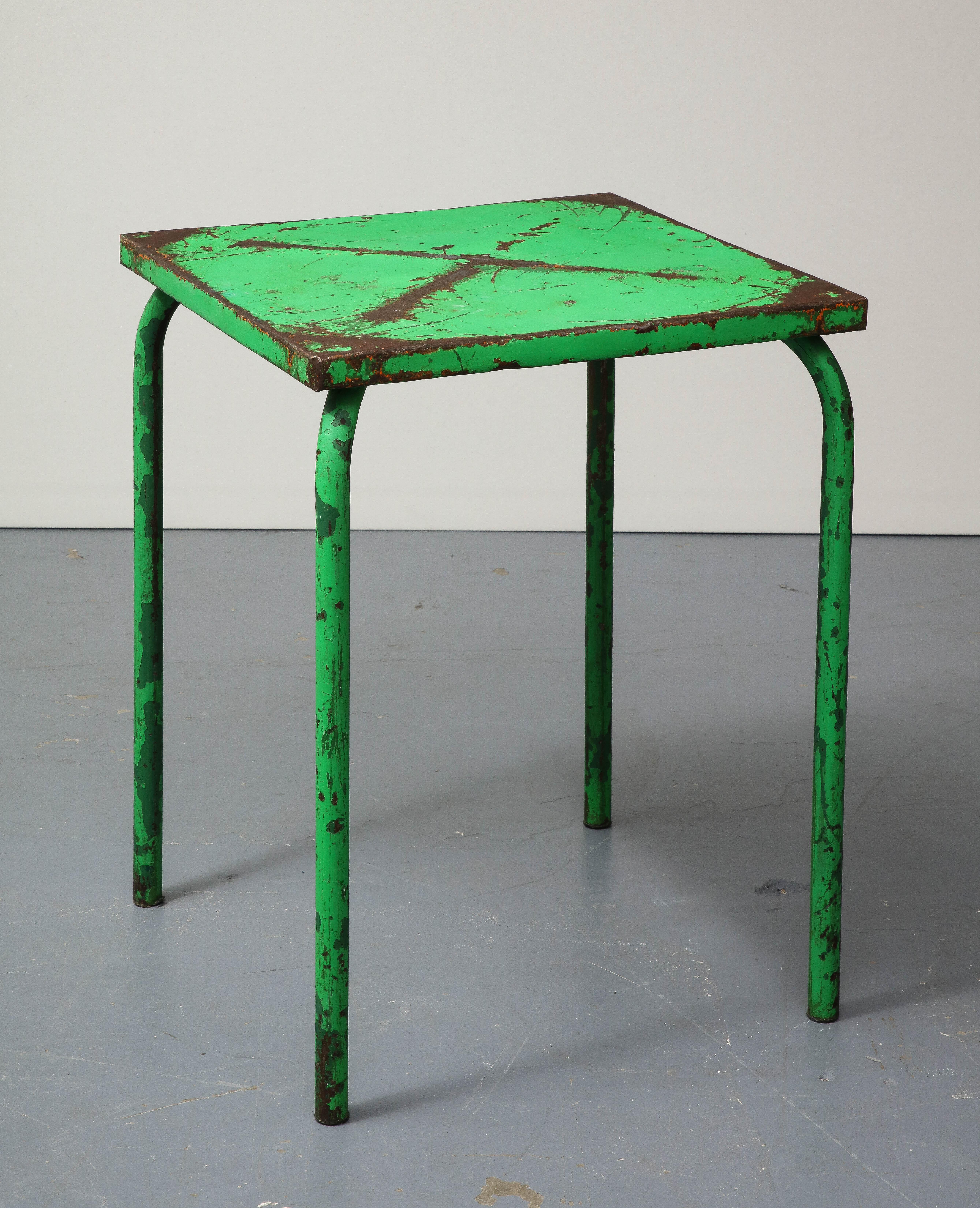 Painted Metal Side Table by Xavier Pauchard, France, c. 1950 For Sale