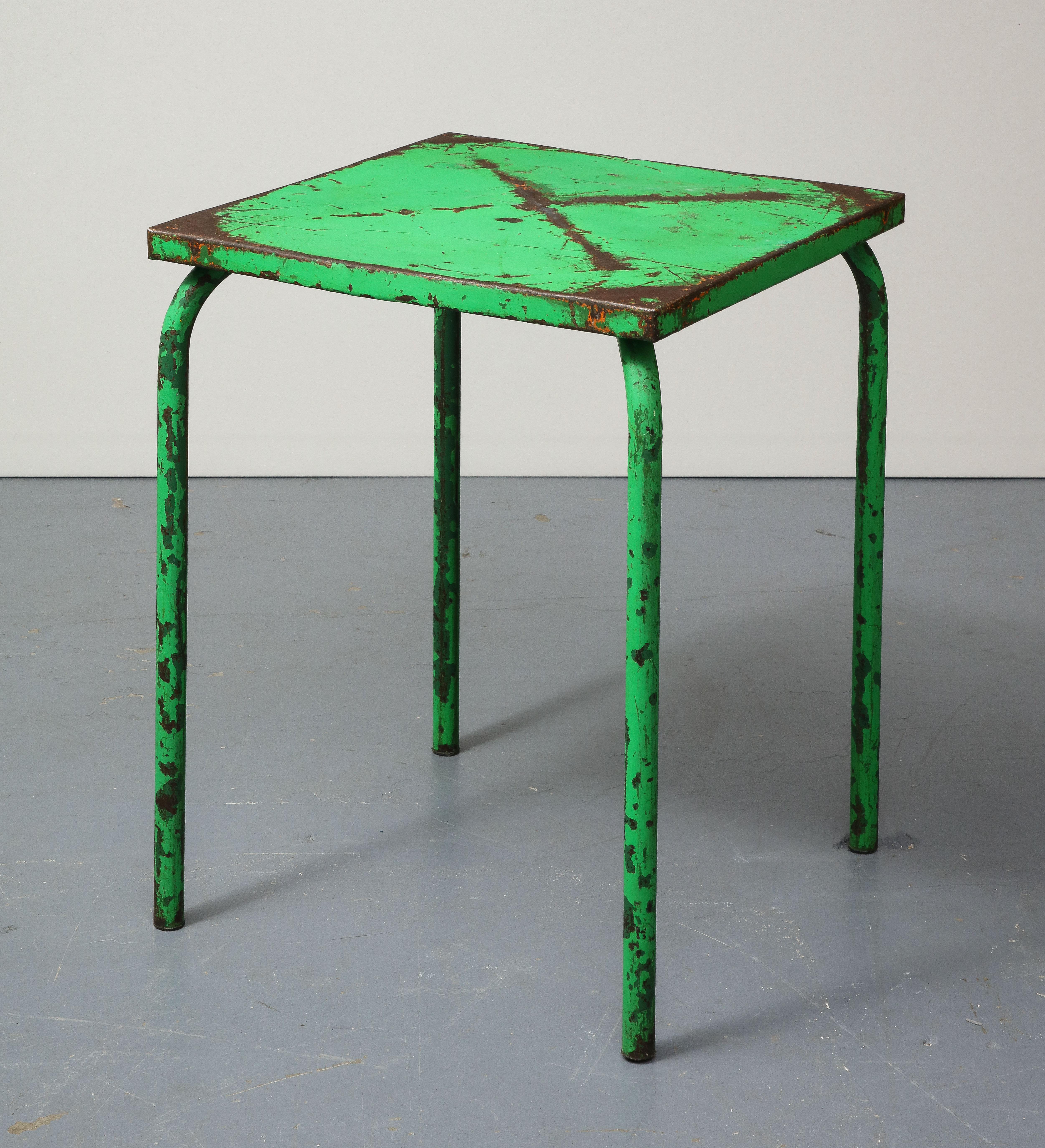 Metal Side Table by Xavier Pauchard, France, c. 1950 In Good Condition For Sale In New York City, NY