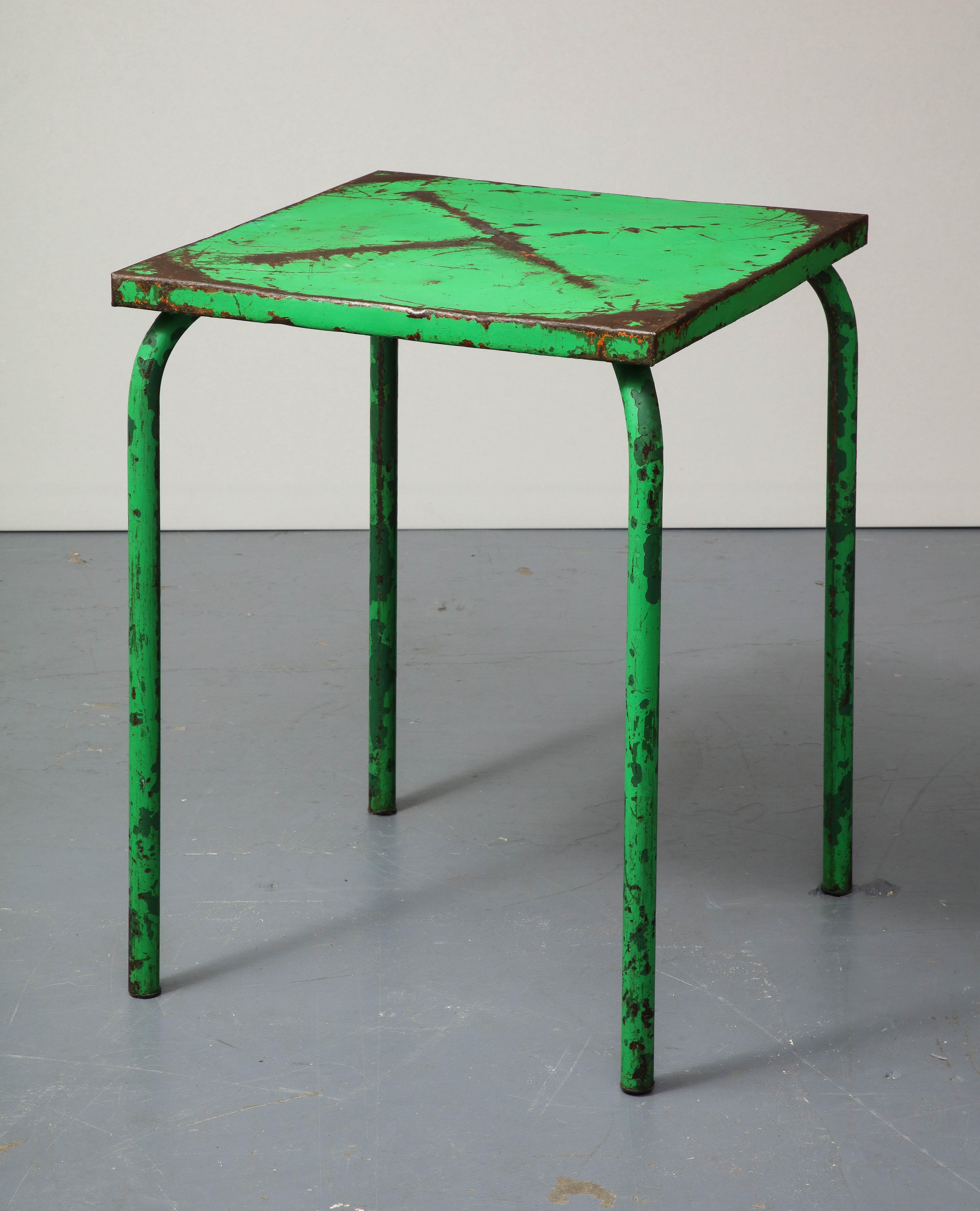 Mid-20th Century Metal Side Table by Xavier Pauchard, France, c. 1950 For Sale