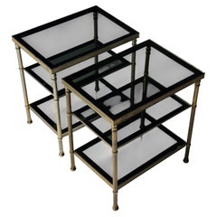 Metal side tables from the 1960s and 1970s