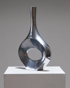 Vase Soliflores en métal, années 1980