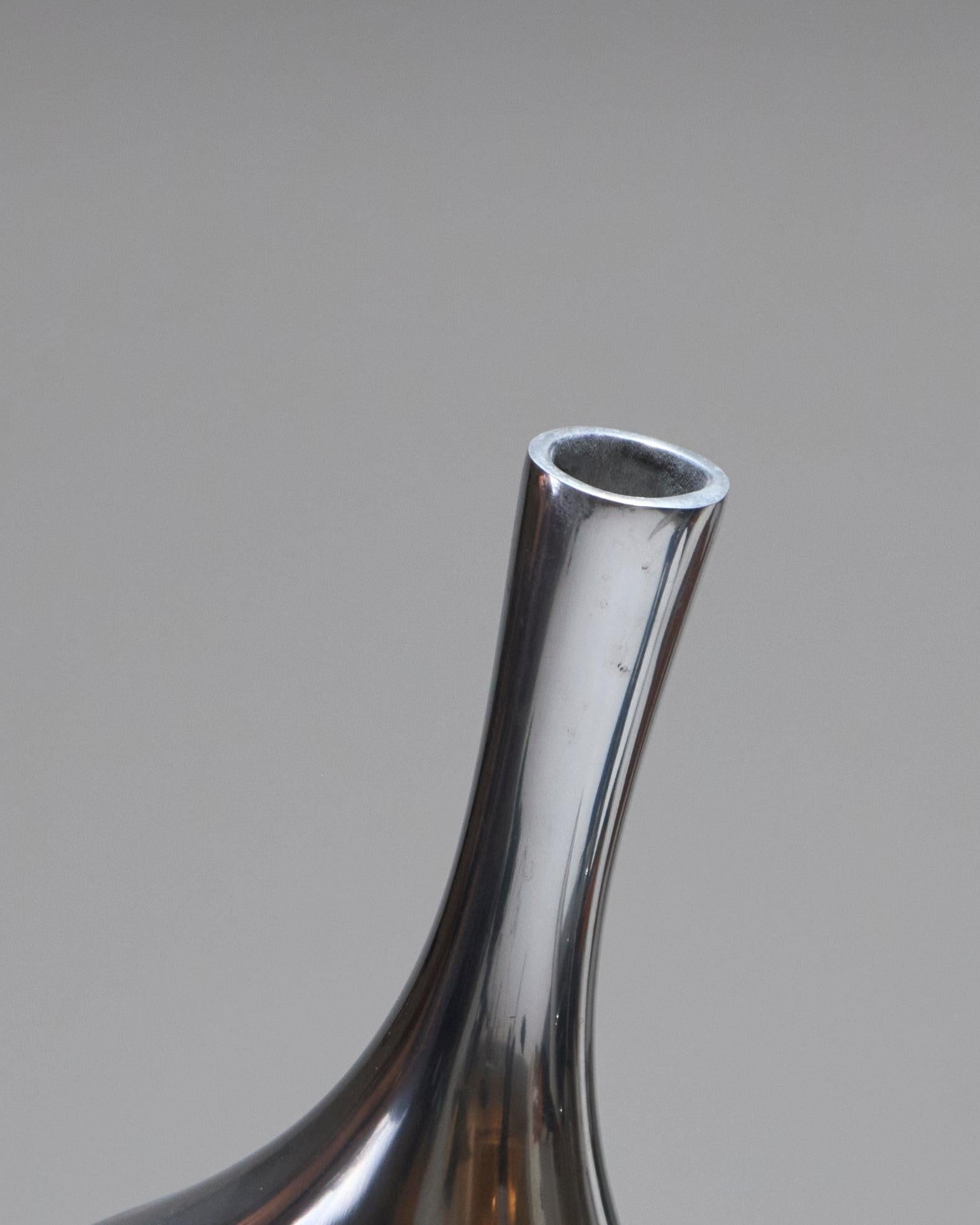 Space Age Metal Soliflore Vase, 1980s For Sale