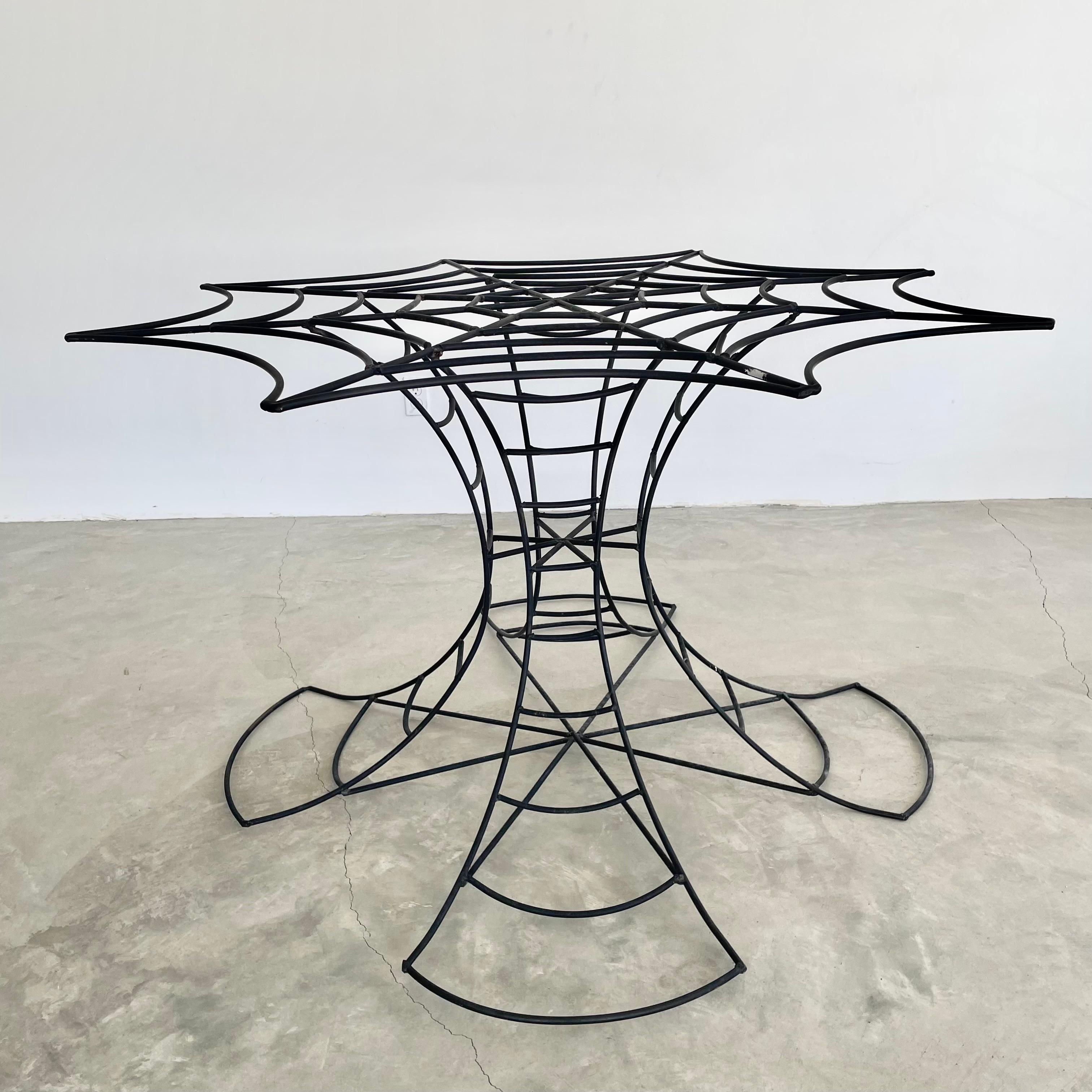 American Metal Spider Web Table, 1980s USA For Sale