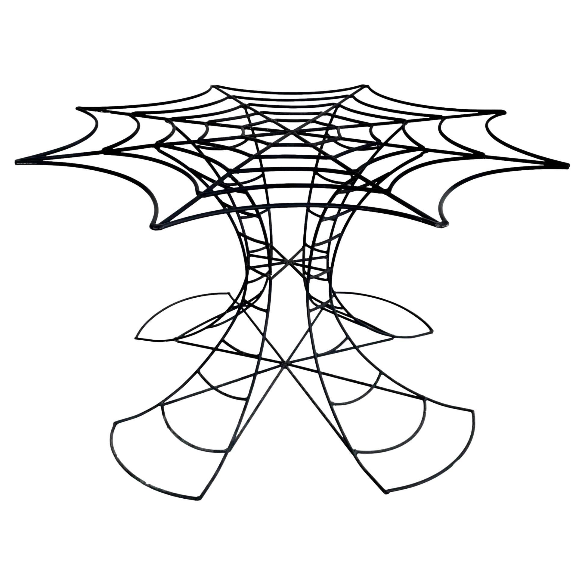 Metal Spider Web Table, 1980s USA For Sale