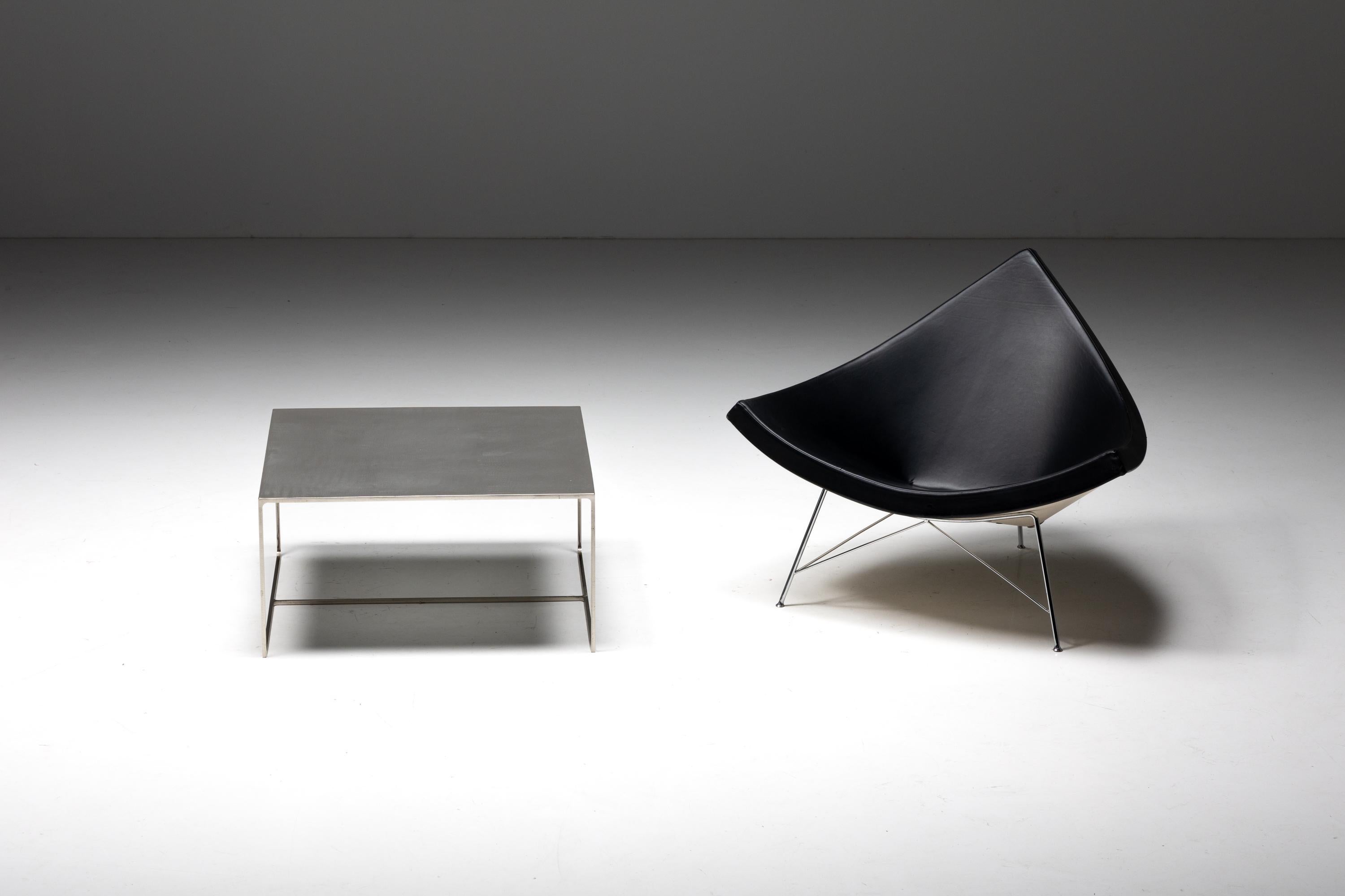 Table basse carrée en métal 'Duchamp' par Rodolfo Dordoni pour Minotti, Italie, années 1990 en vente 5