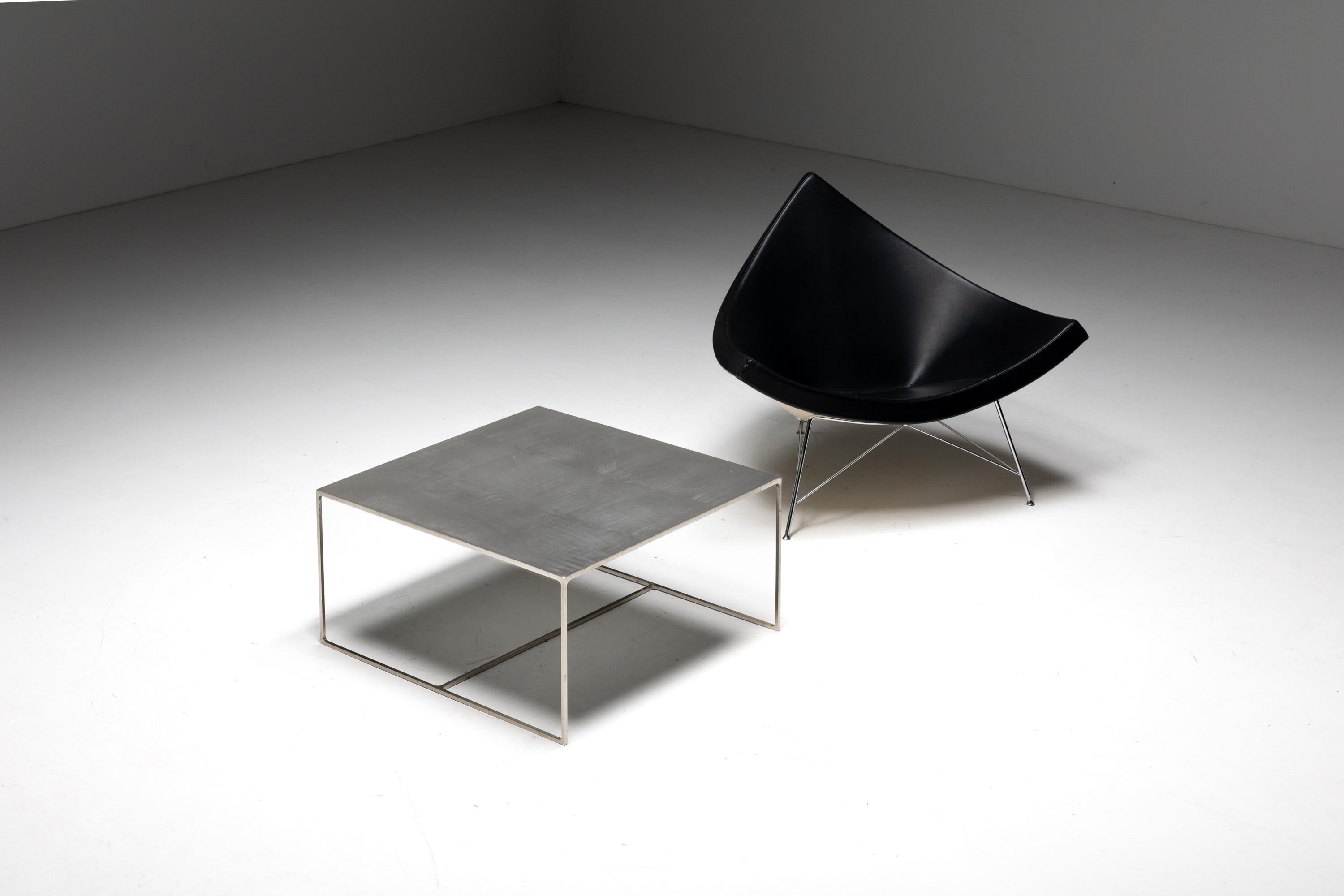 Table basse carrée en métal 'Duchamp' par Rodolfo Dordoni pour Minotti, Italie, années 1990 en vente 6