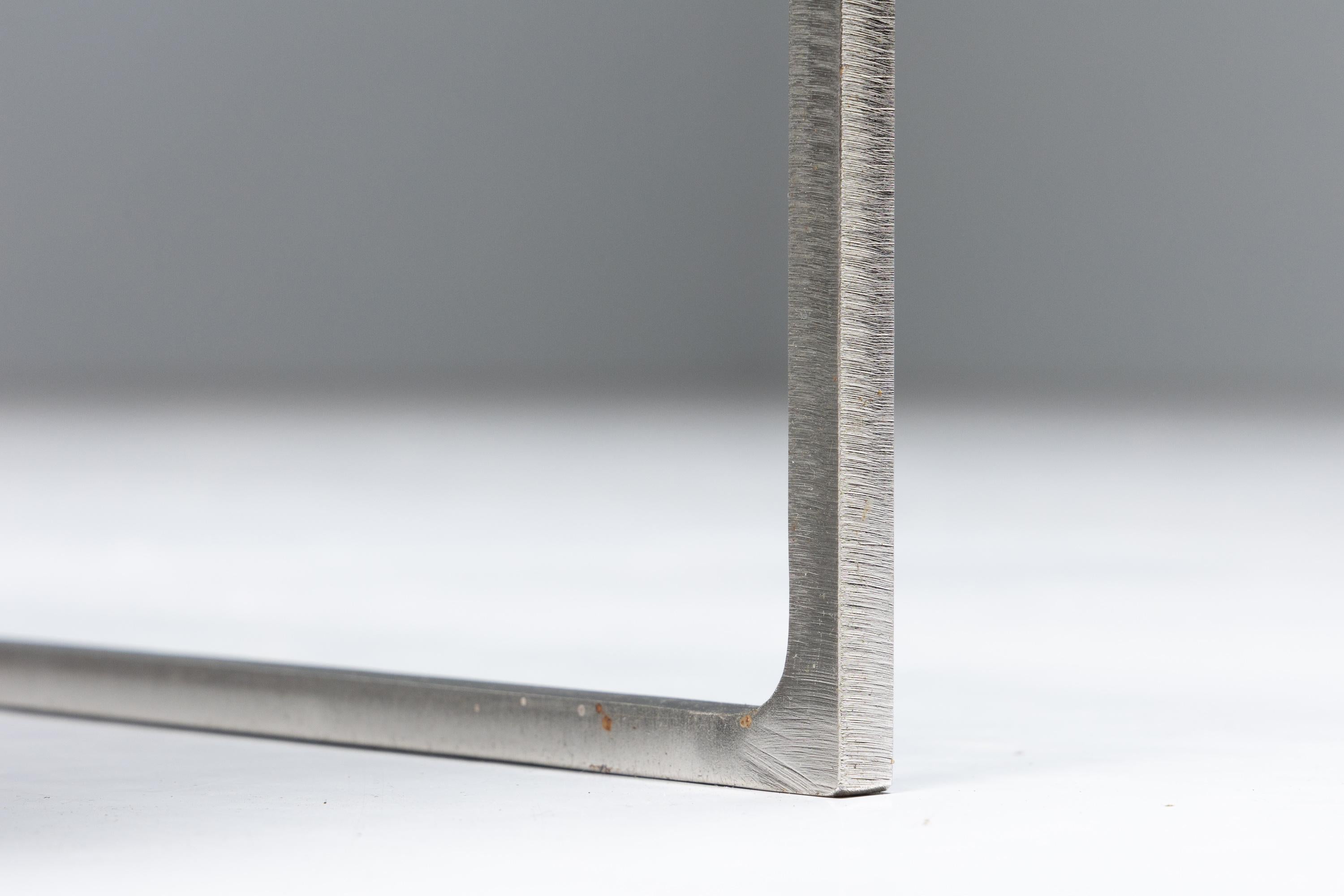 Fin du 20e siècle Table basse carrée en métal 'Duchamp' par Rodolfo Dordoni pour Minotti, Italie, années 1990 en vente