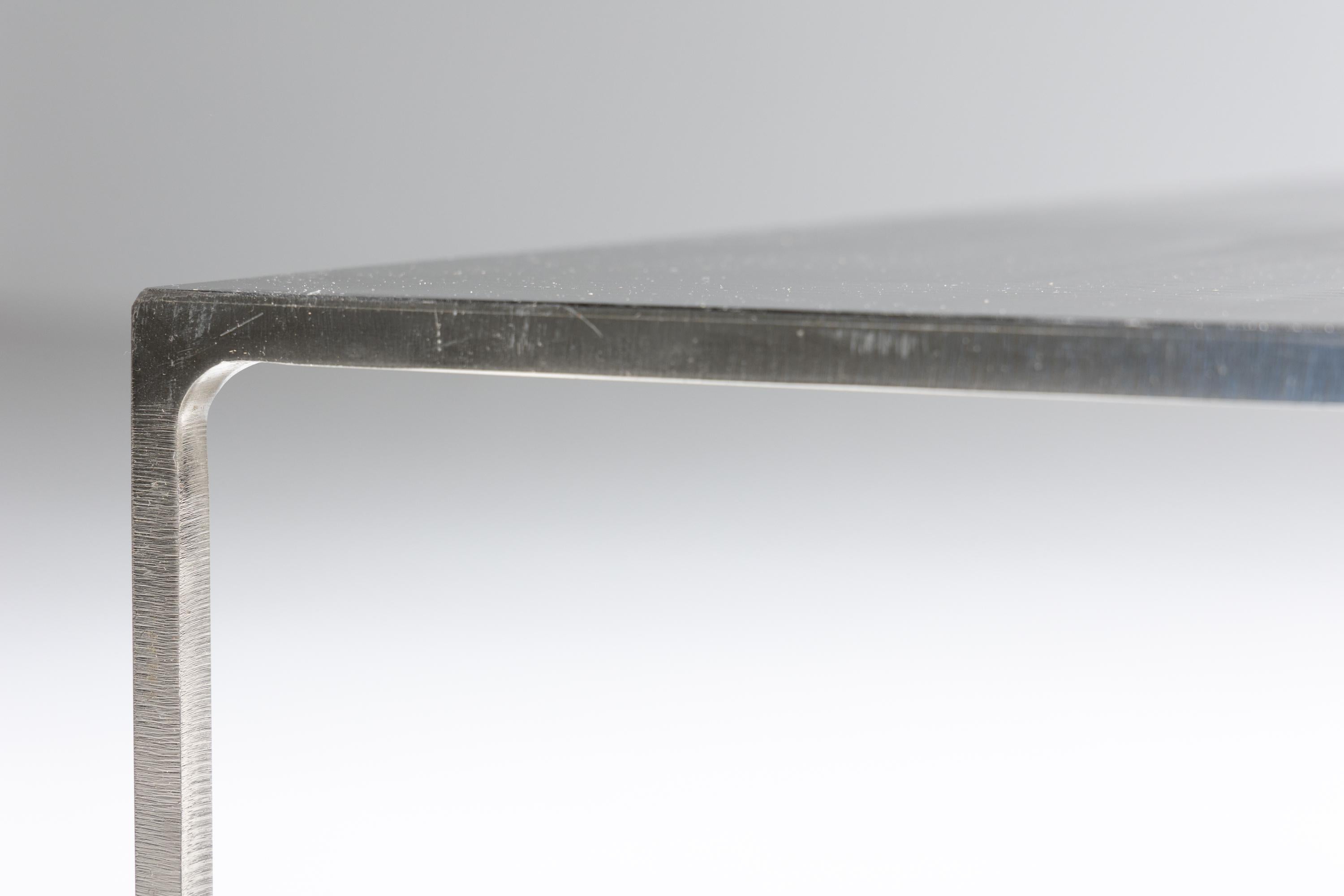 Table basse carrée en métal 'Duchamp' par Rodolfo Dordoni pour Minotti, Italie, années 1990 en vente 2