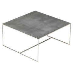 Metal Square Coffee Table 'Duchamp' by Rodolfo Dordoni for Minotti, Italy, 1990s