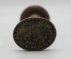 Metal Stamp with Wooden Handle, Italy, 19th Century